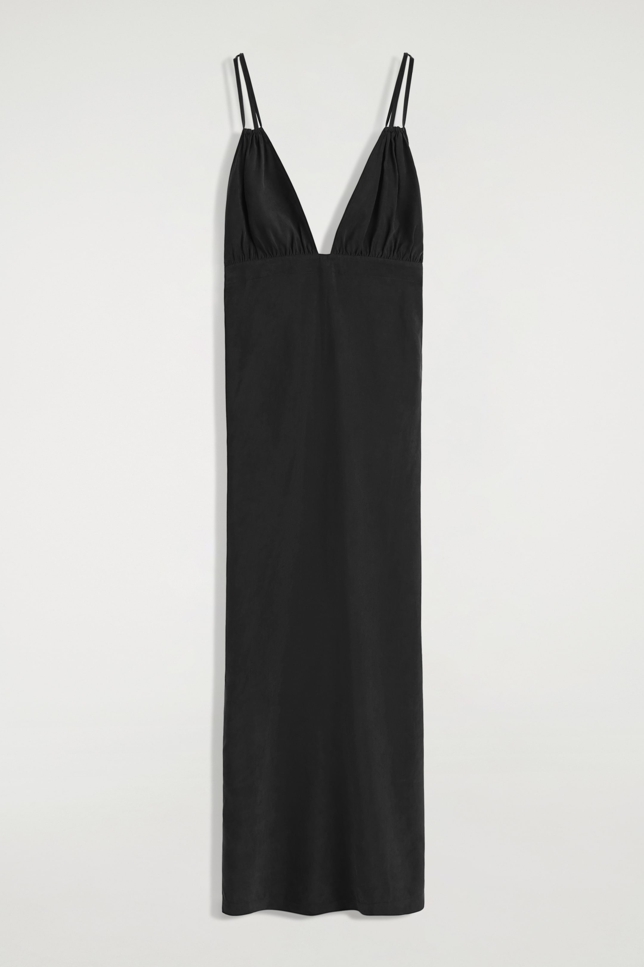 Visualizza immagine più grande: ABITO MAXI ARRICCIATO CON SCOLLO A V - NERO LAVATO - DONNA | H&M IT 5