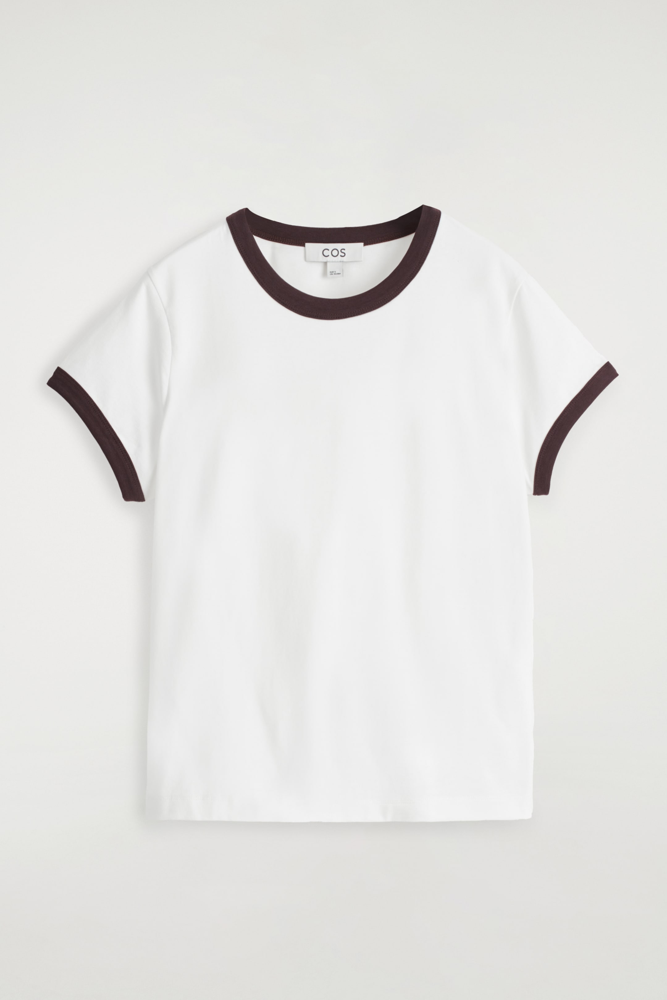 Se større billede: KRYMPET RINGER-T-SHIRT - HVID / BRUN - DAME | H&M DK 6