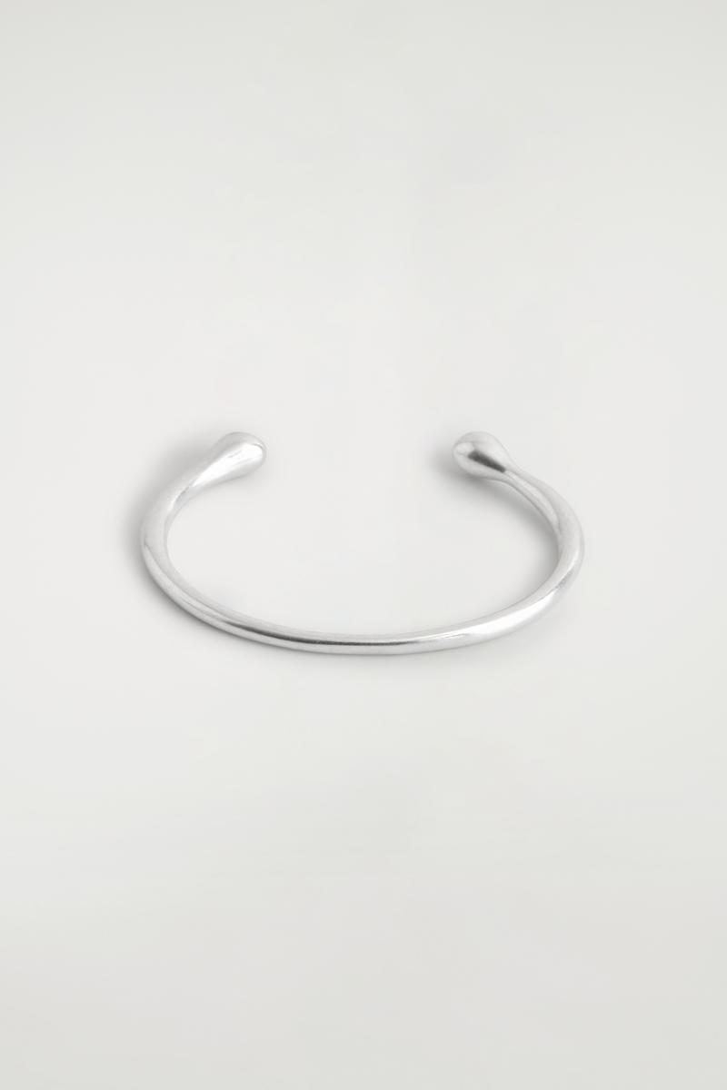 COS Teardrop Cuff Silver-Coloured Women's Large