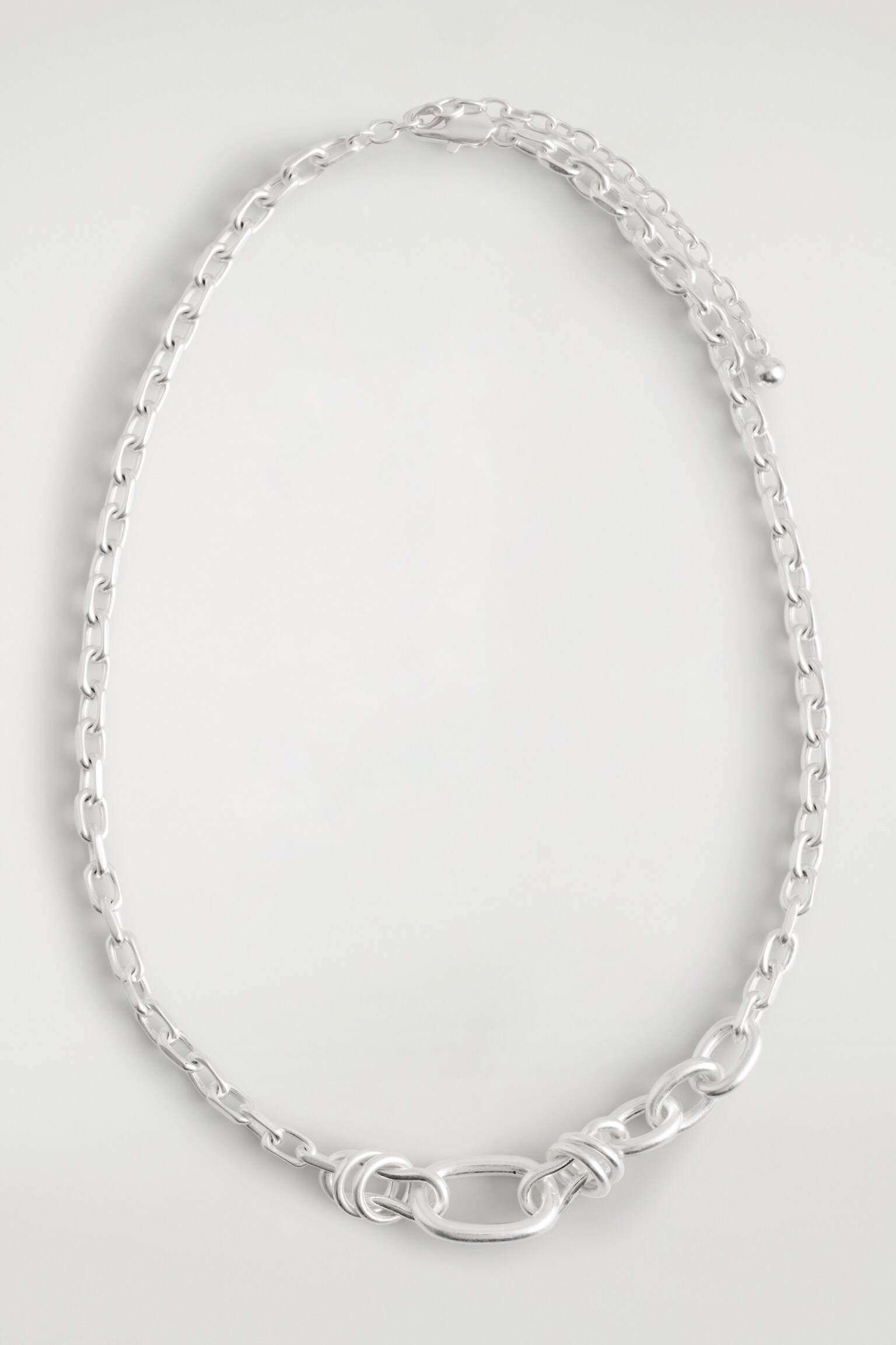 COLLIER CHAÎNE ASYMÉTRIQUE - ARGENTÉ/DORÉ - 2