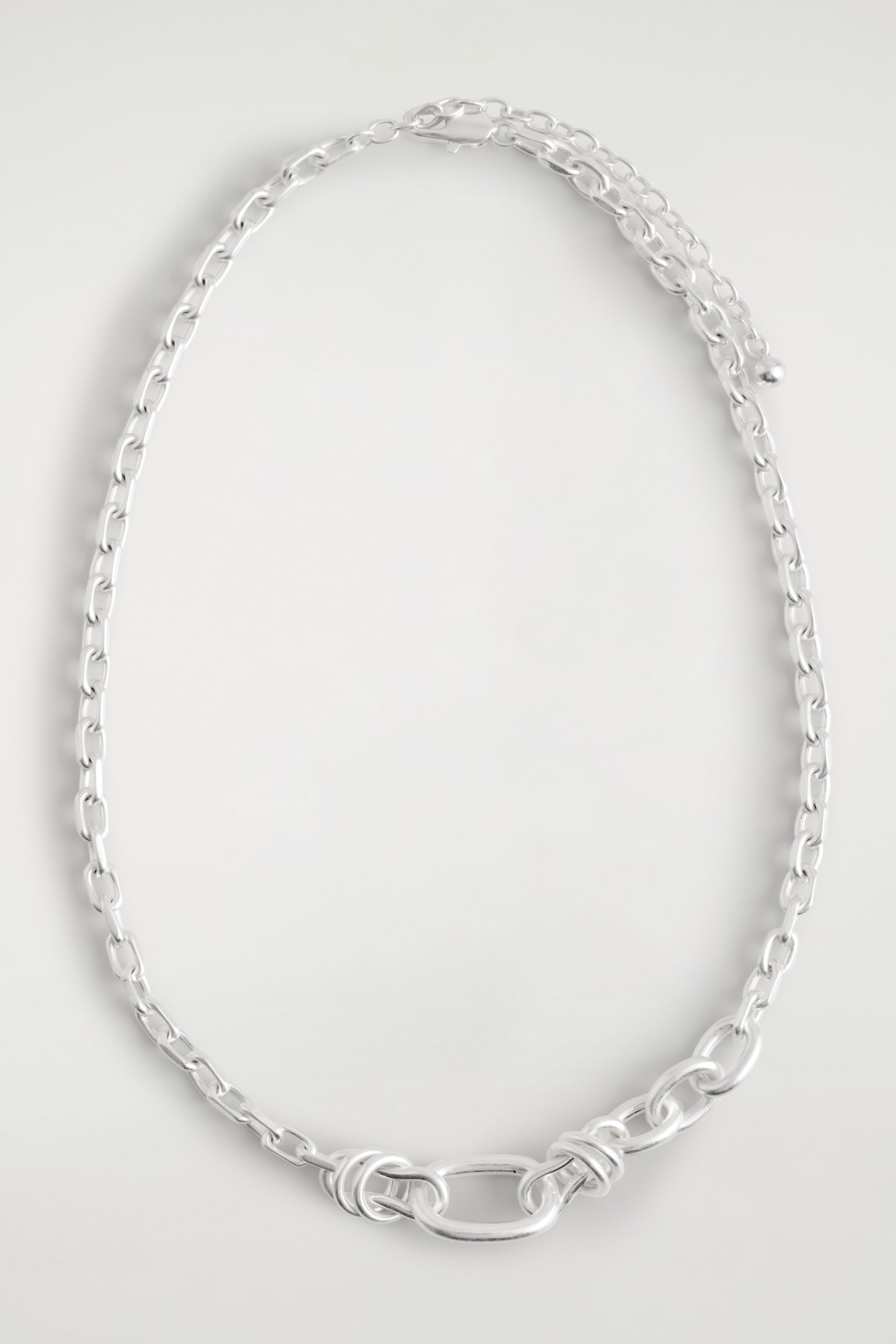 COLLIER CHAÎNE ASYMÉTRIQUE - ARGENTÉ/DORÉ - 2