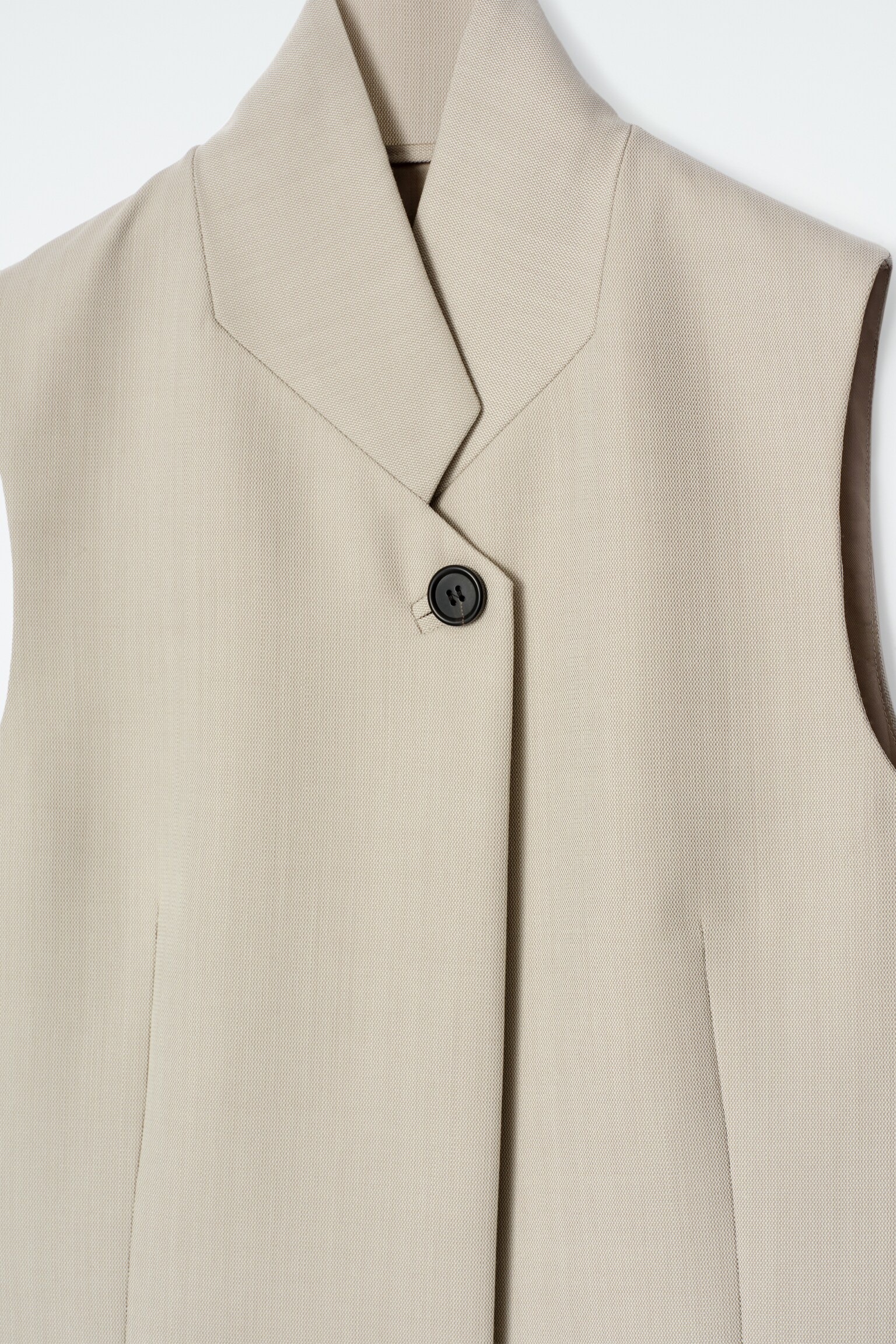 LONG GILET EN LAINE - CAPPUCCINO - 8