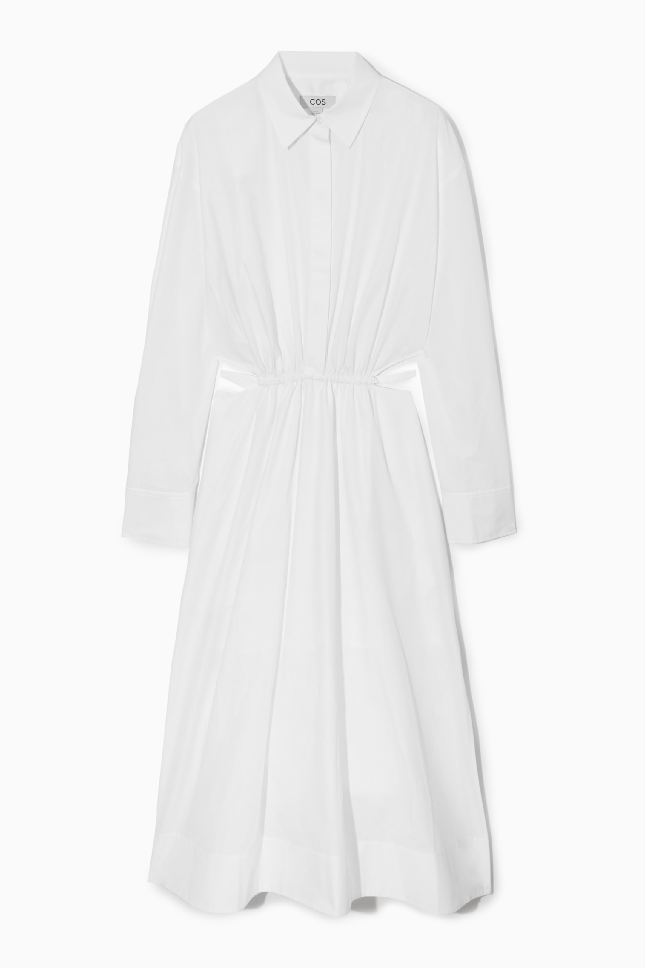 Ingrandisci l'immagine: CUTOUT-WAIST MIDI SHIRT DRESS - WHITE - DONNA | H&M CH 1