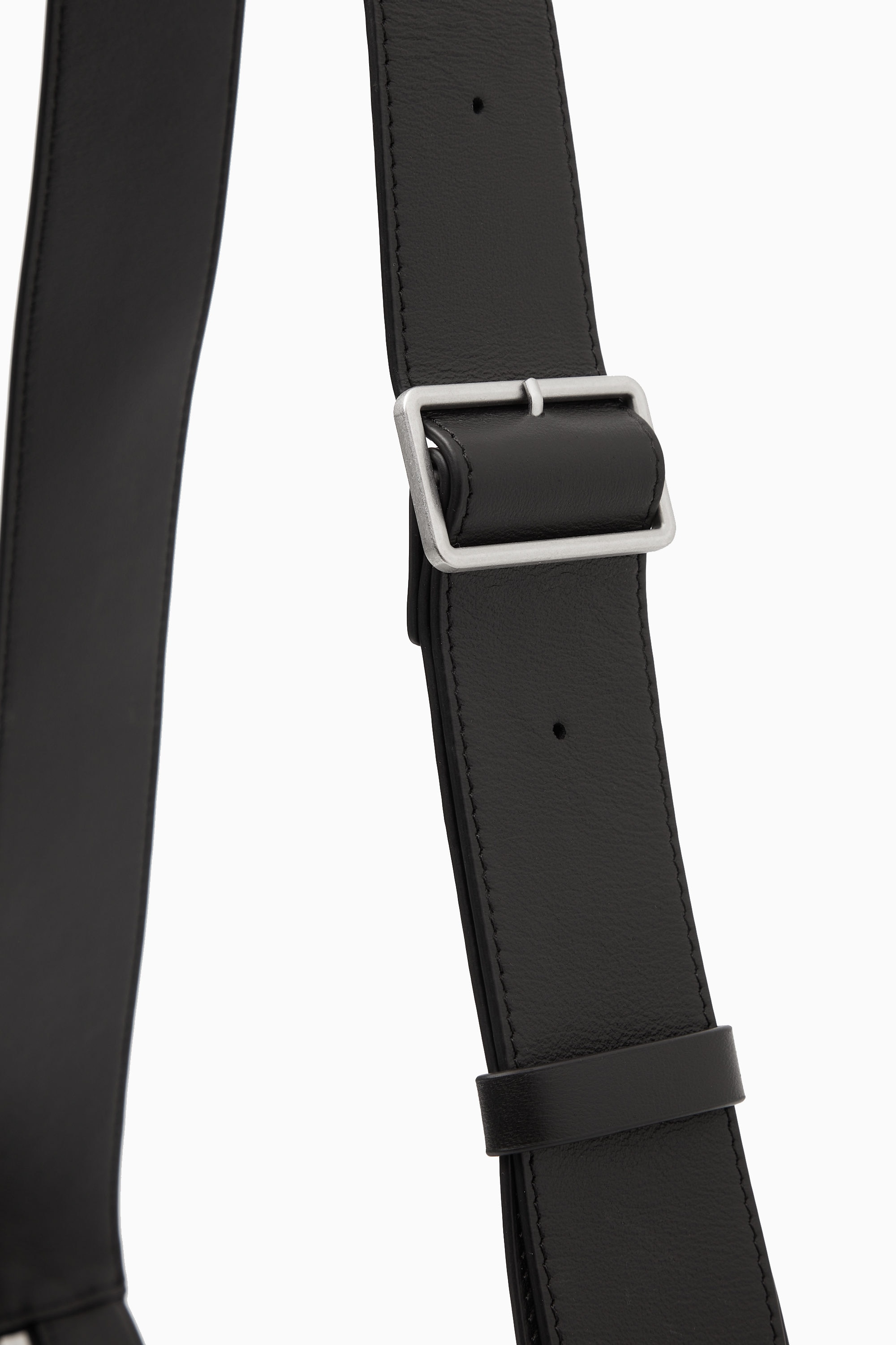 CROSSBODY SADDLE BAG - LEATHER - BLACK | COS