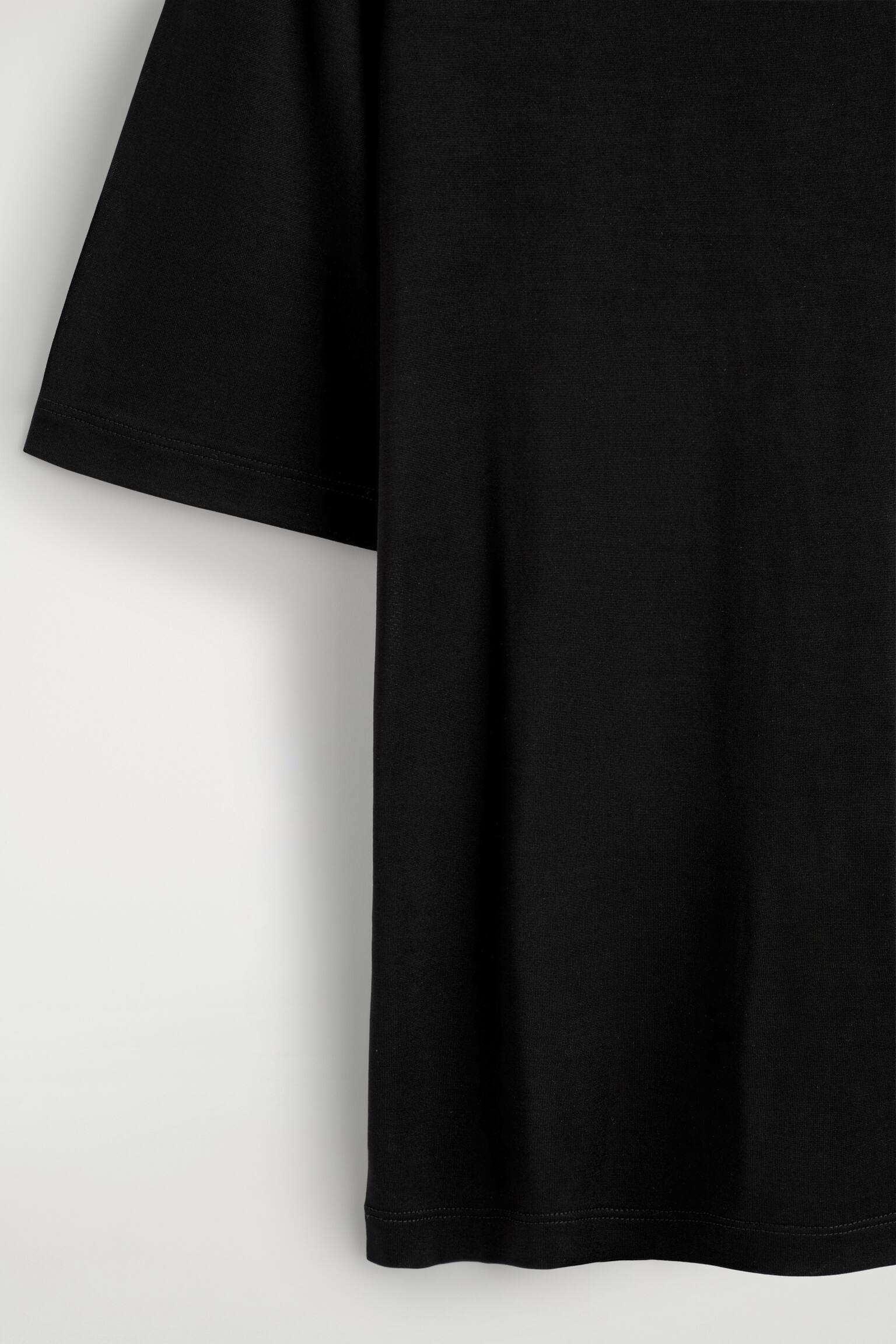 T-shirt em seda fluida - PRETO - 6