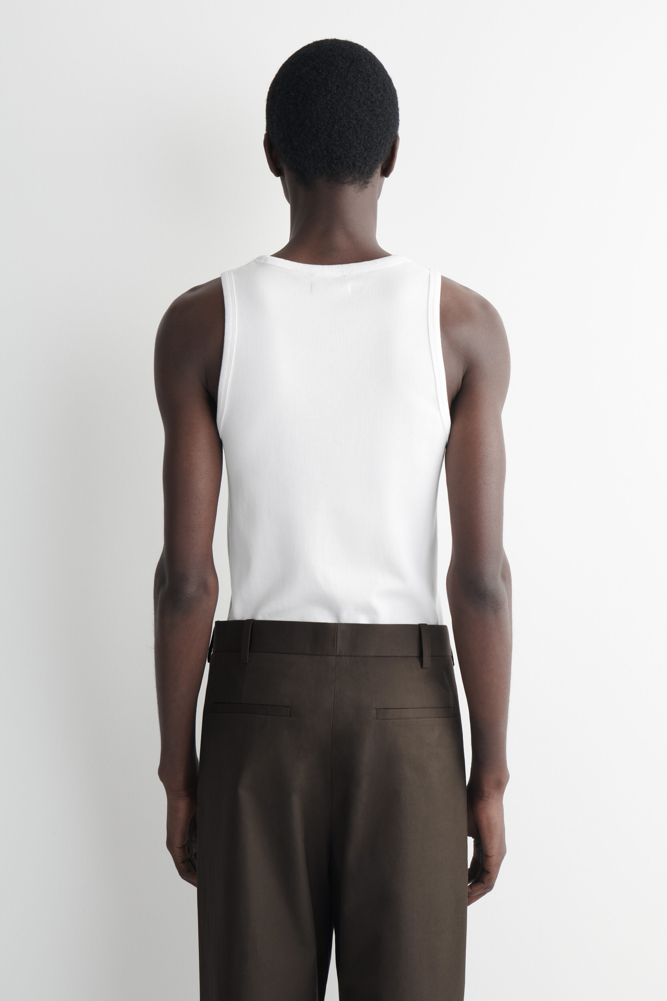 SLIM RIBBED COTTON TANK TOP - thumbnail 4