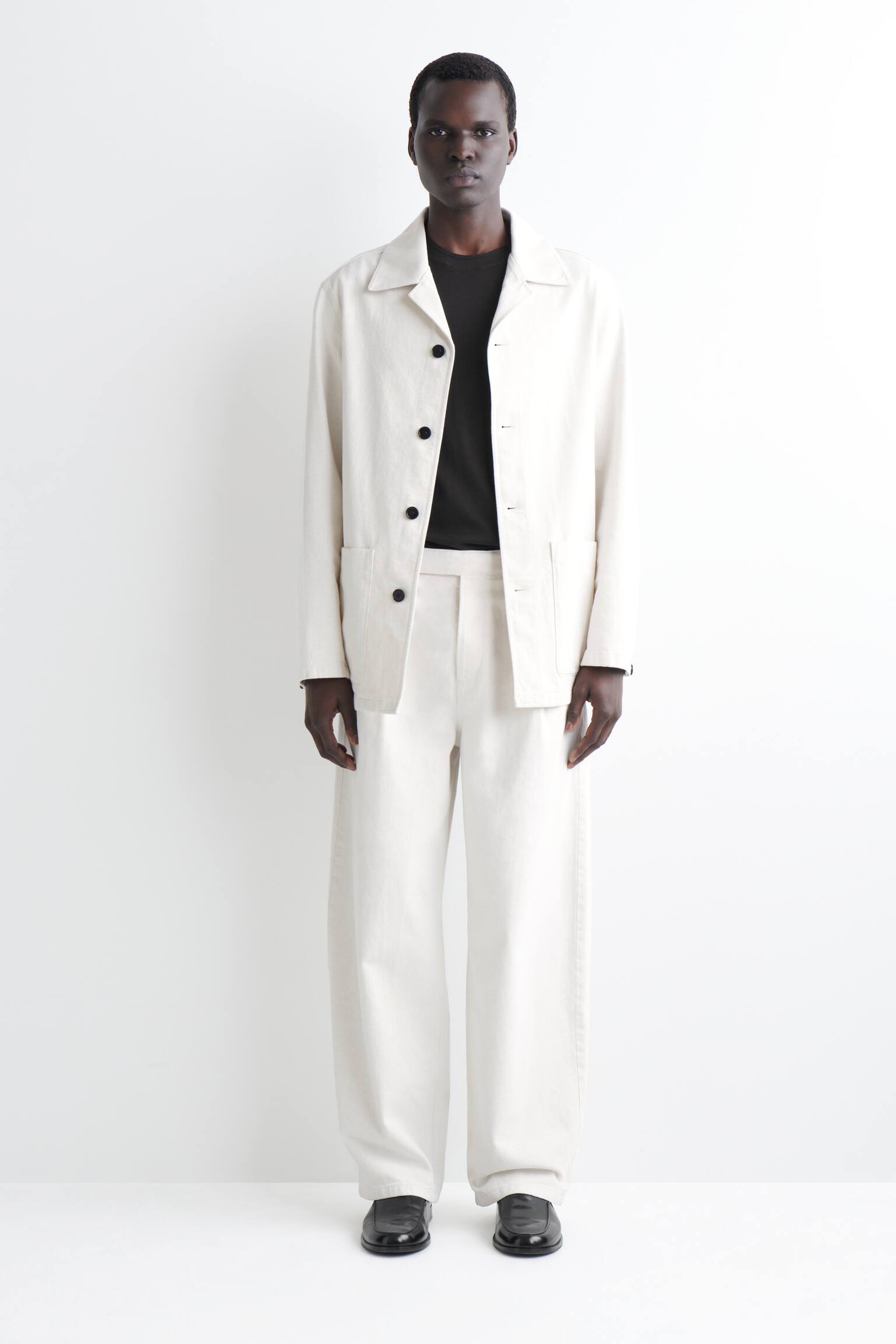 DENIM OVERSHIRT - לבן/INDIGO - 7