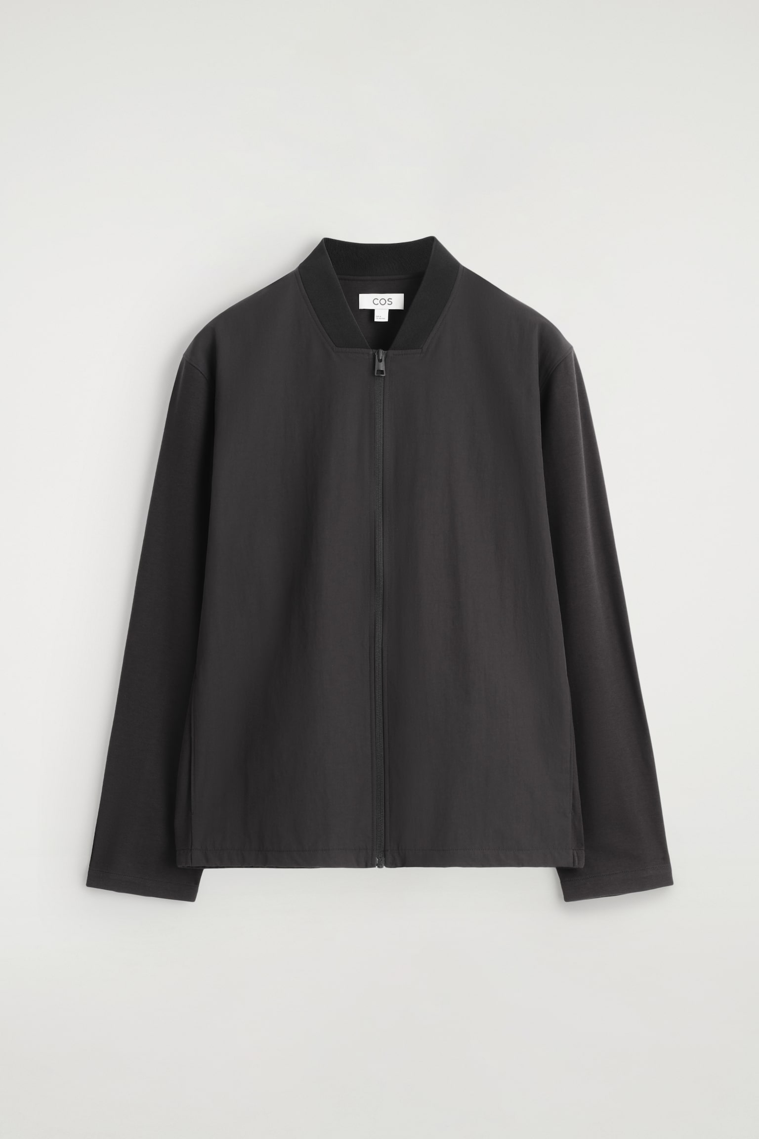 CHAQUETA BOMBER CON PANELES DE NAILON - NEGRO/MARRÓN GRISÁCEO - 2