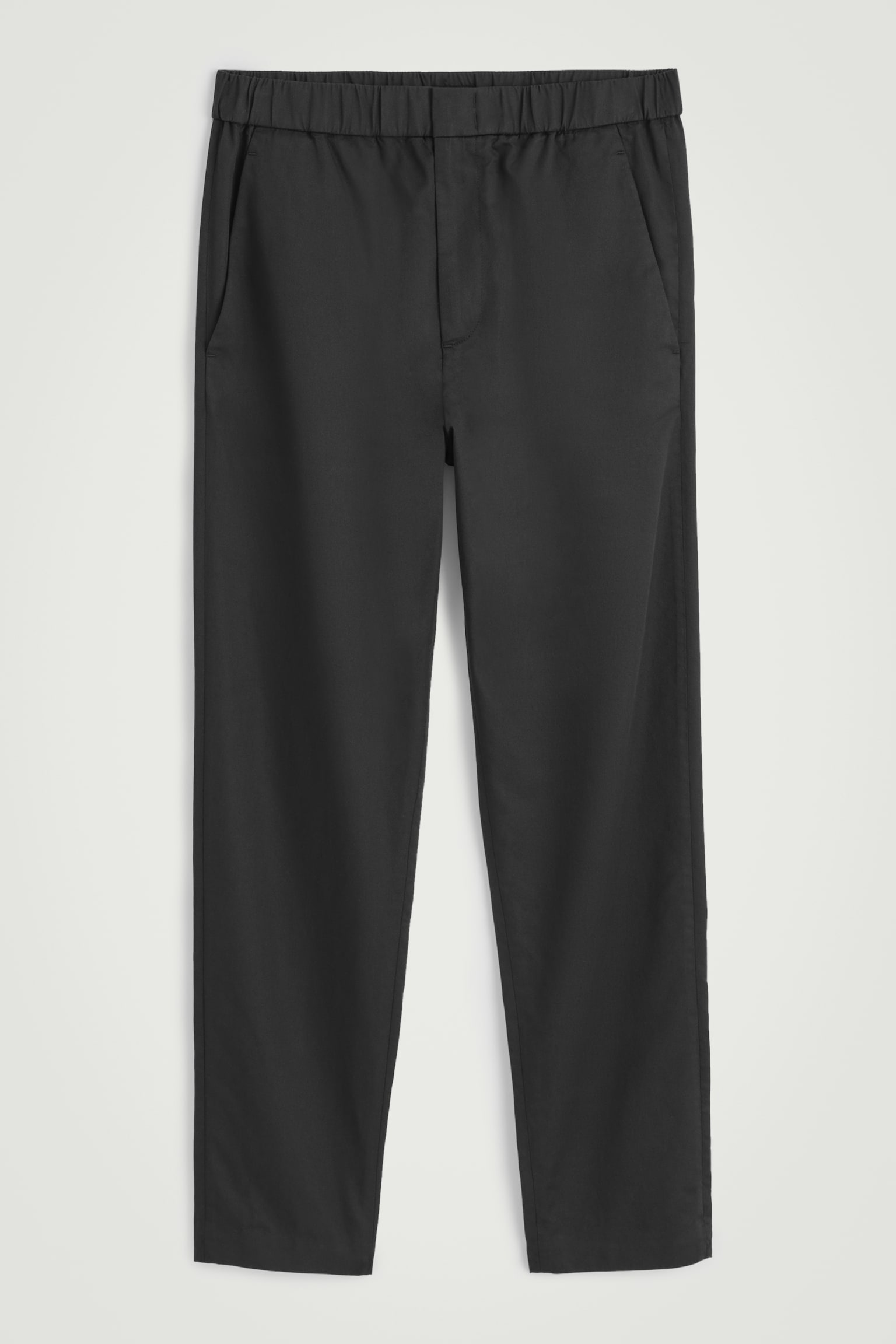 PANTALONES DE SARGA TAPERED FIT - NEGRO/BEIGE - 2