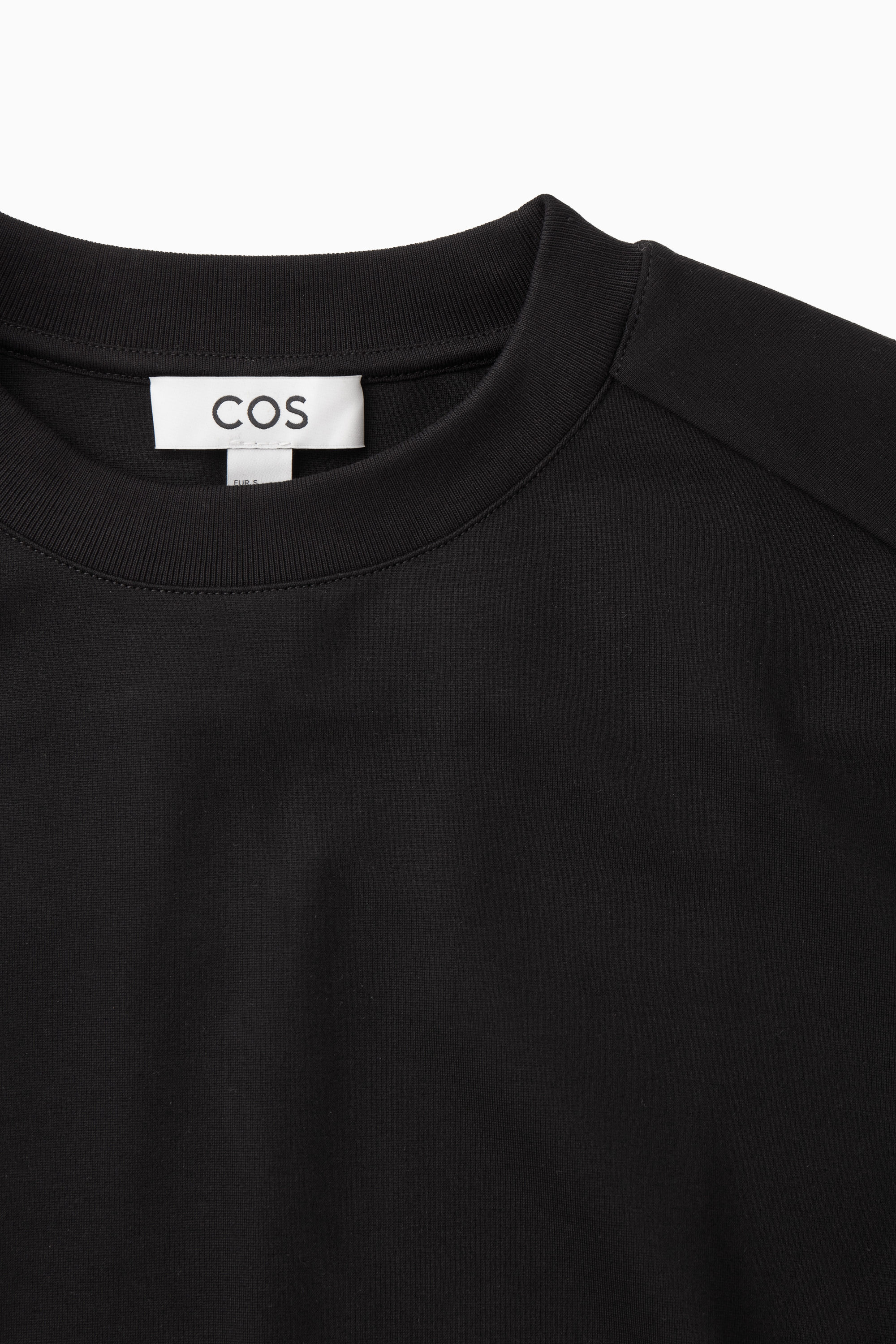 POWER-SHOULDER T-SHIRT DRESS - BLACK | COS