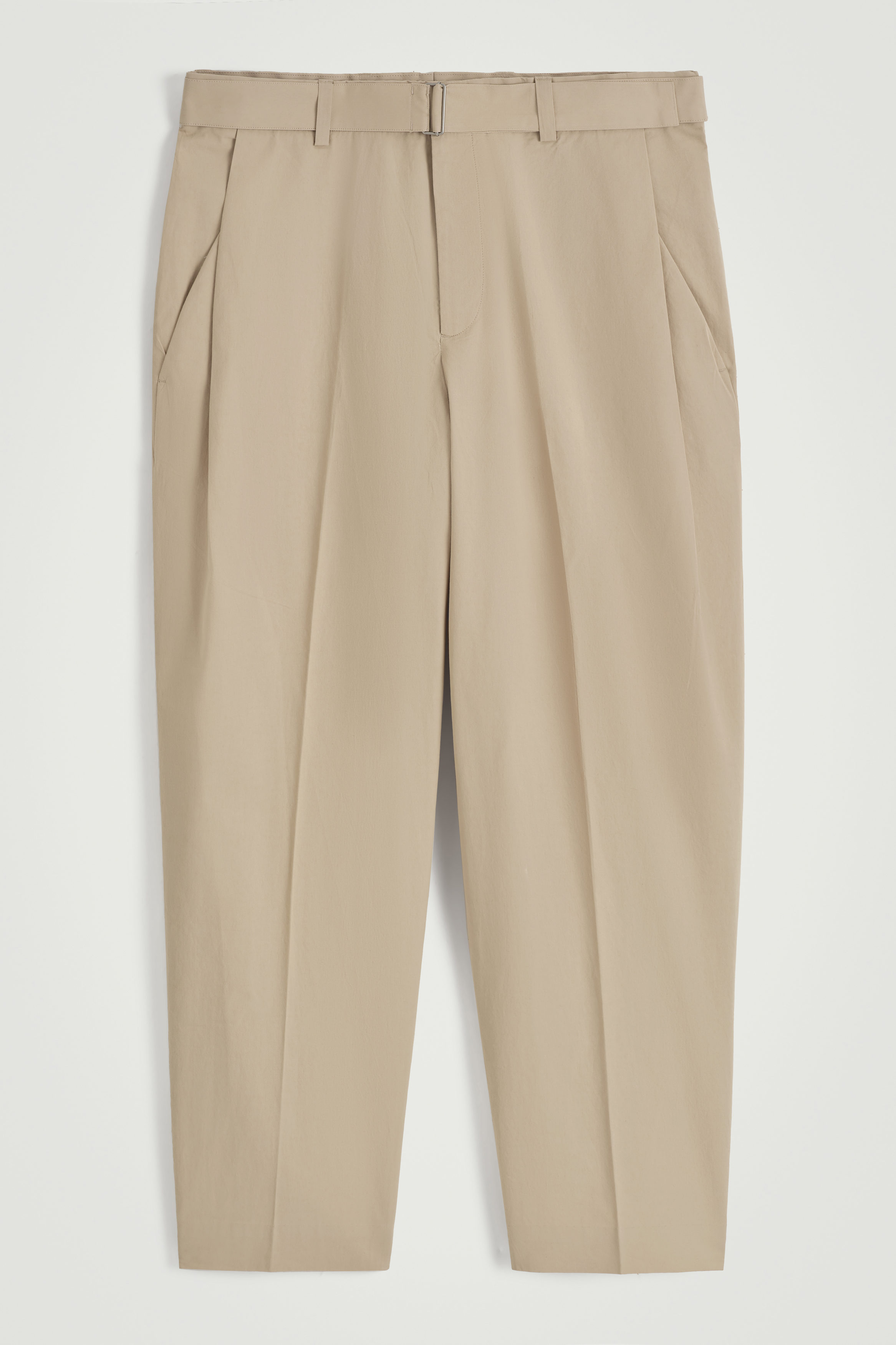TWILL TAPERED PANTS - BEIGE | COS