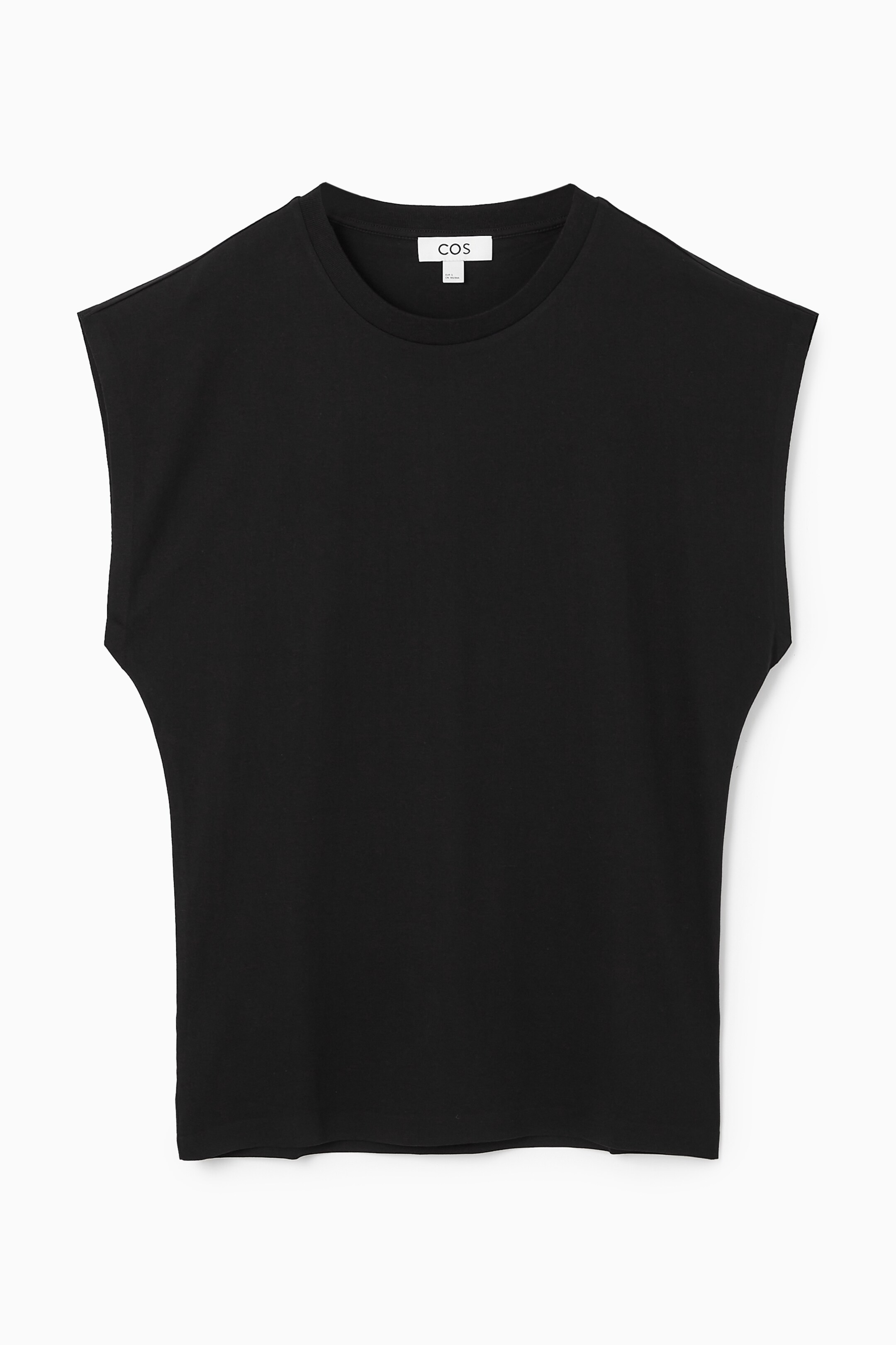 View larger image: WAISTED CAP-SLEEVE T-SHIRT - BLACK - Ladies | H&M GB 1