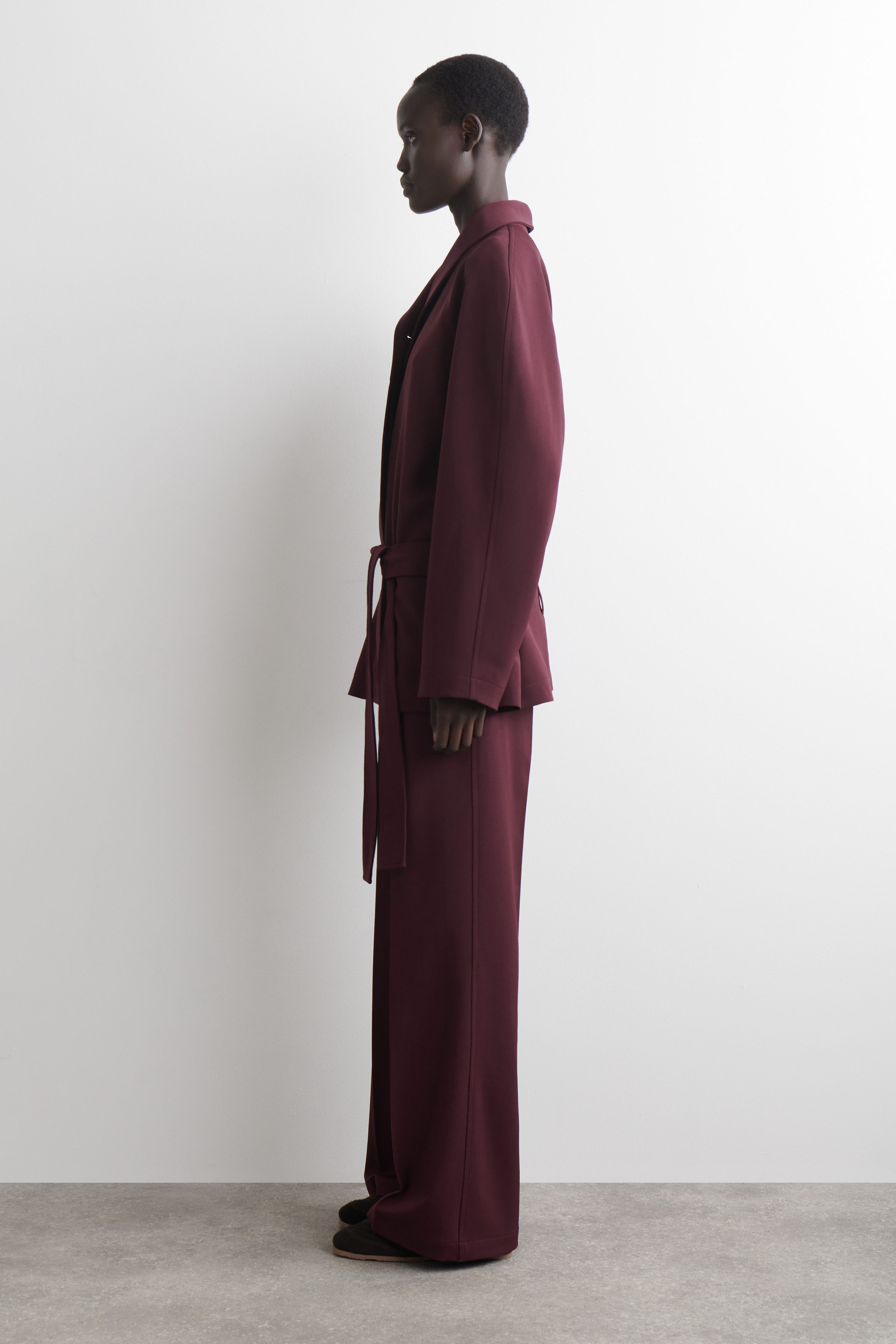 WOOL-BLEND STRAIGHT-LEG PANTS - thumbnail 2