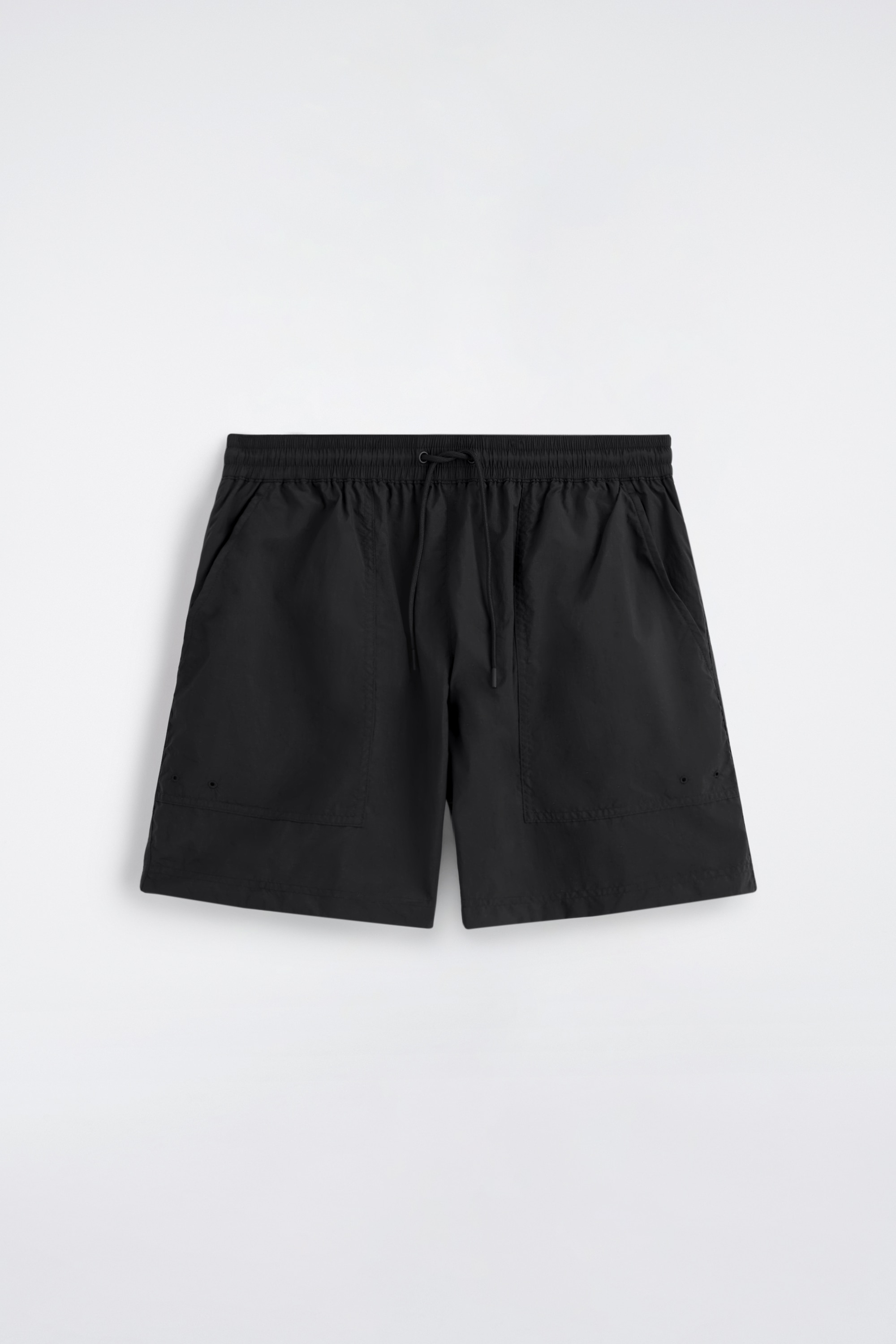 VÄNDBARA BADSHORTS I NYLON - SVART/BEIGE