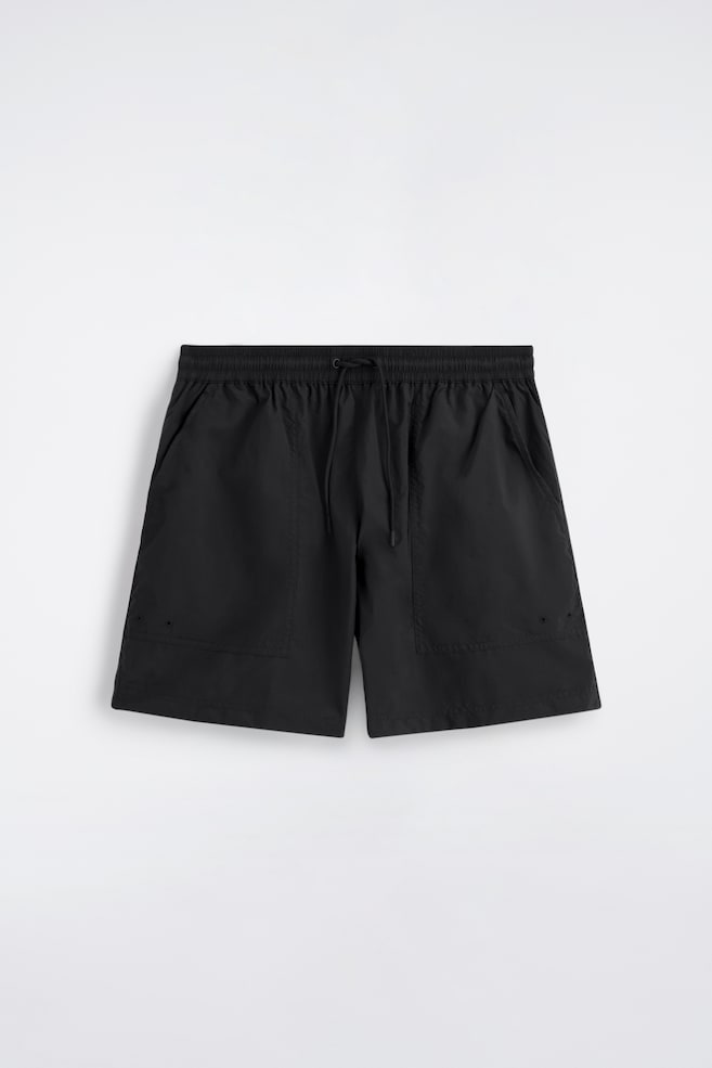 WENDBARE BADESHORTS AUS NYLON - SCHWARZ/BEIGE - 1