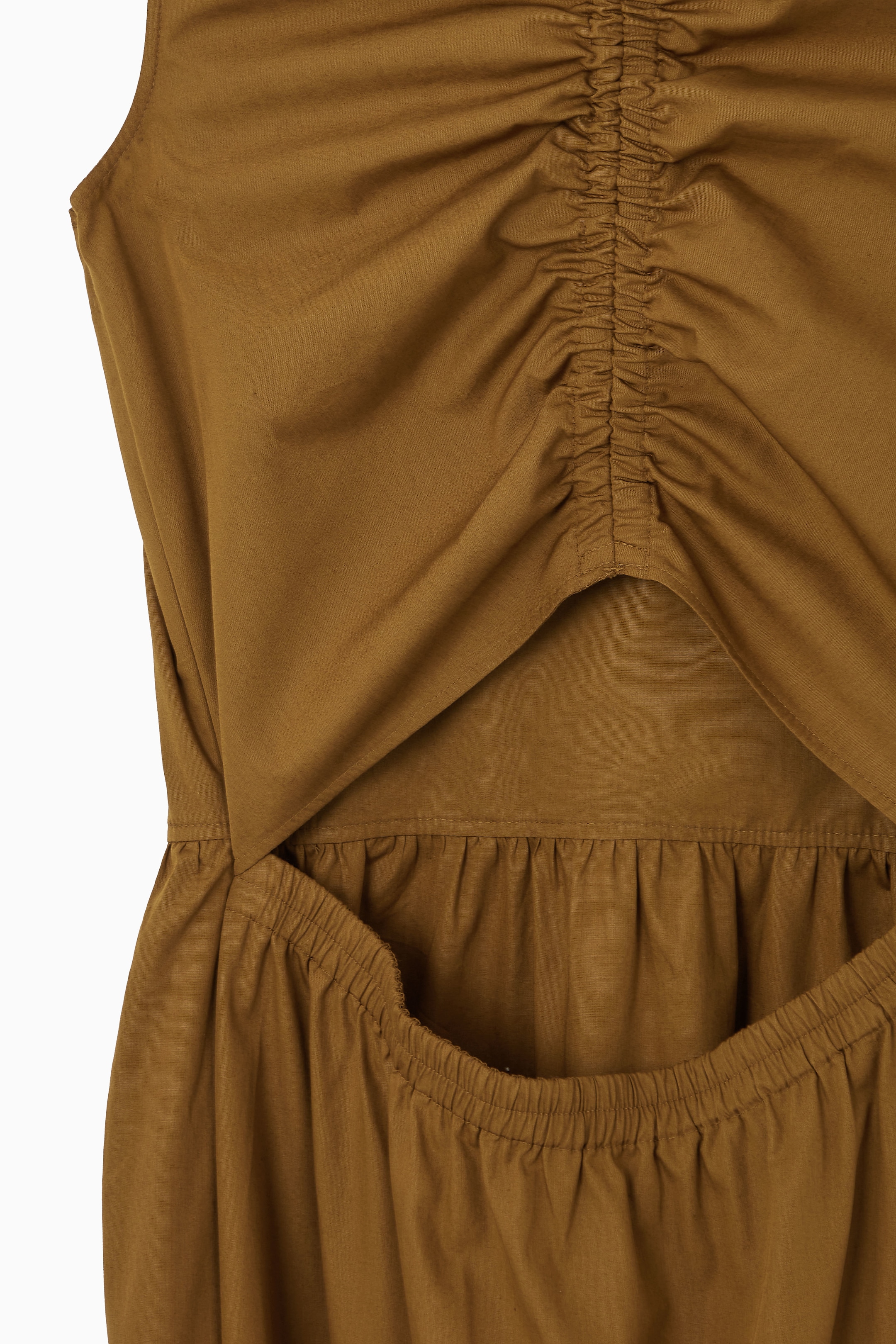 View larger image: OPEN-BACK TIERED MIDI DRESS - OCHRE - Ladies | H&M GB 2