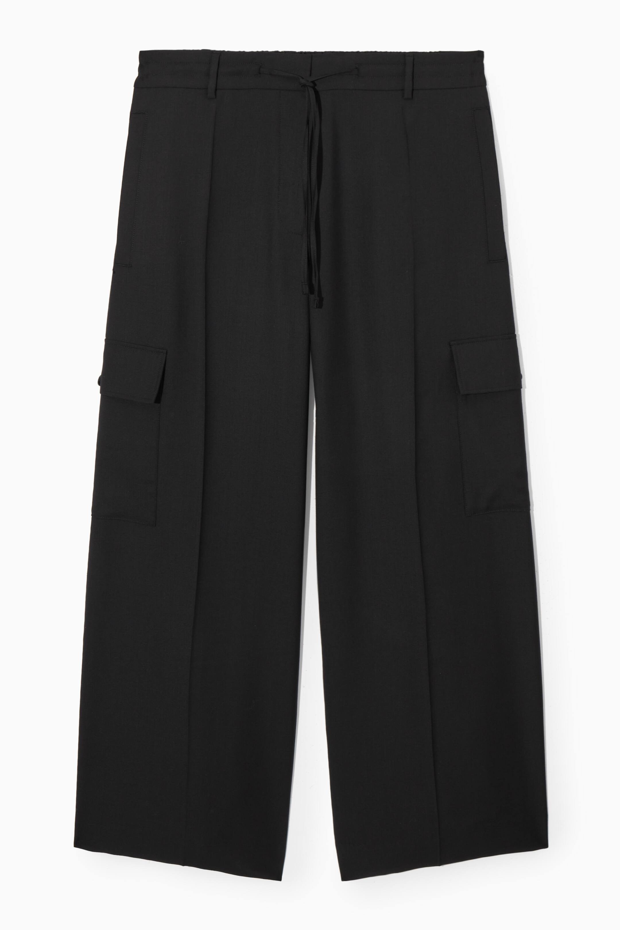 Agrandir l'image: PANTALON CARGO LARGE LAINE - NOIR - FEMME | H&M CH 1