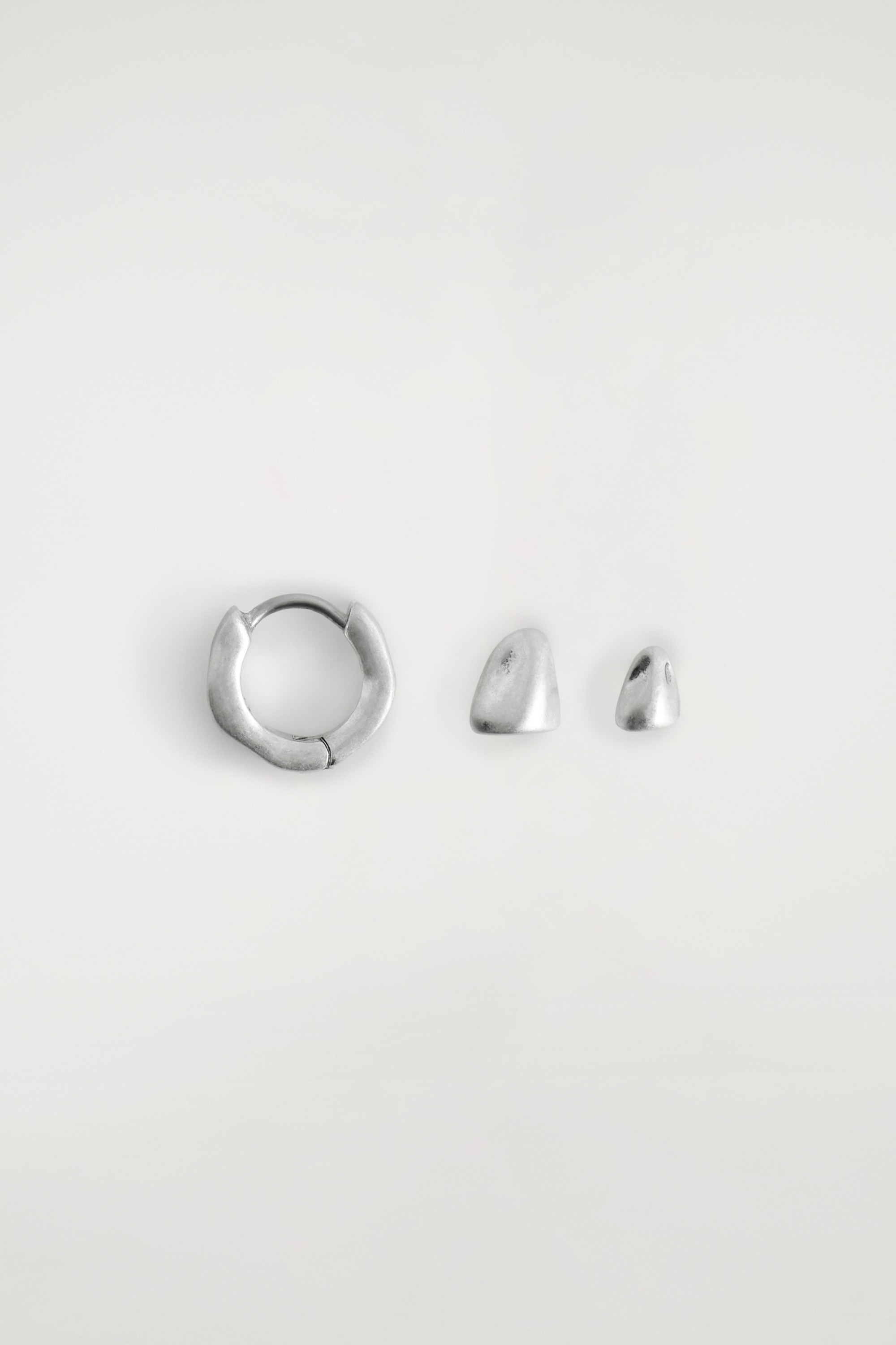 ORECCHINI MARTELLATI CONFEZIONE DA 3 - ARGENTO