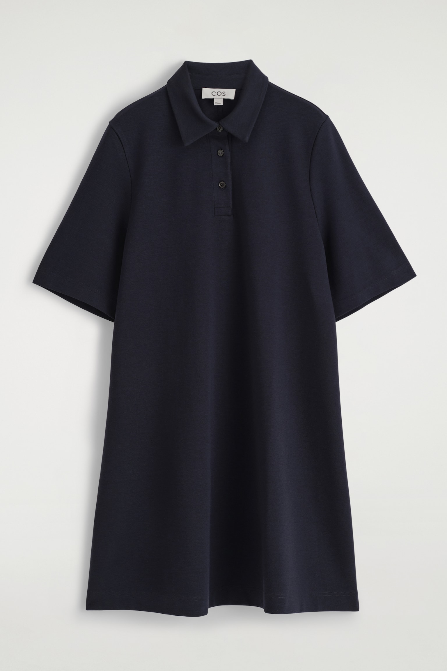 MINI ABITO IN STILE POLO IN JERSEY - BLU NAVY/KAKI SCURO - 2