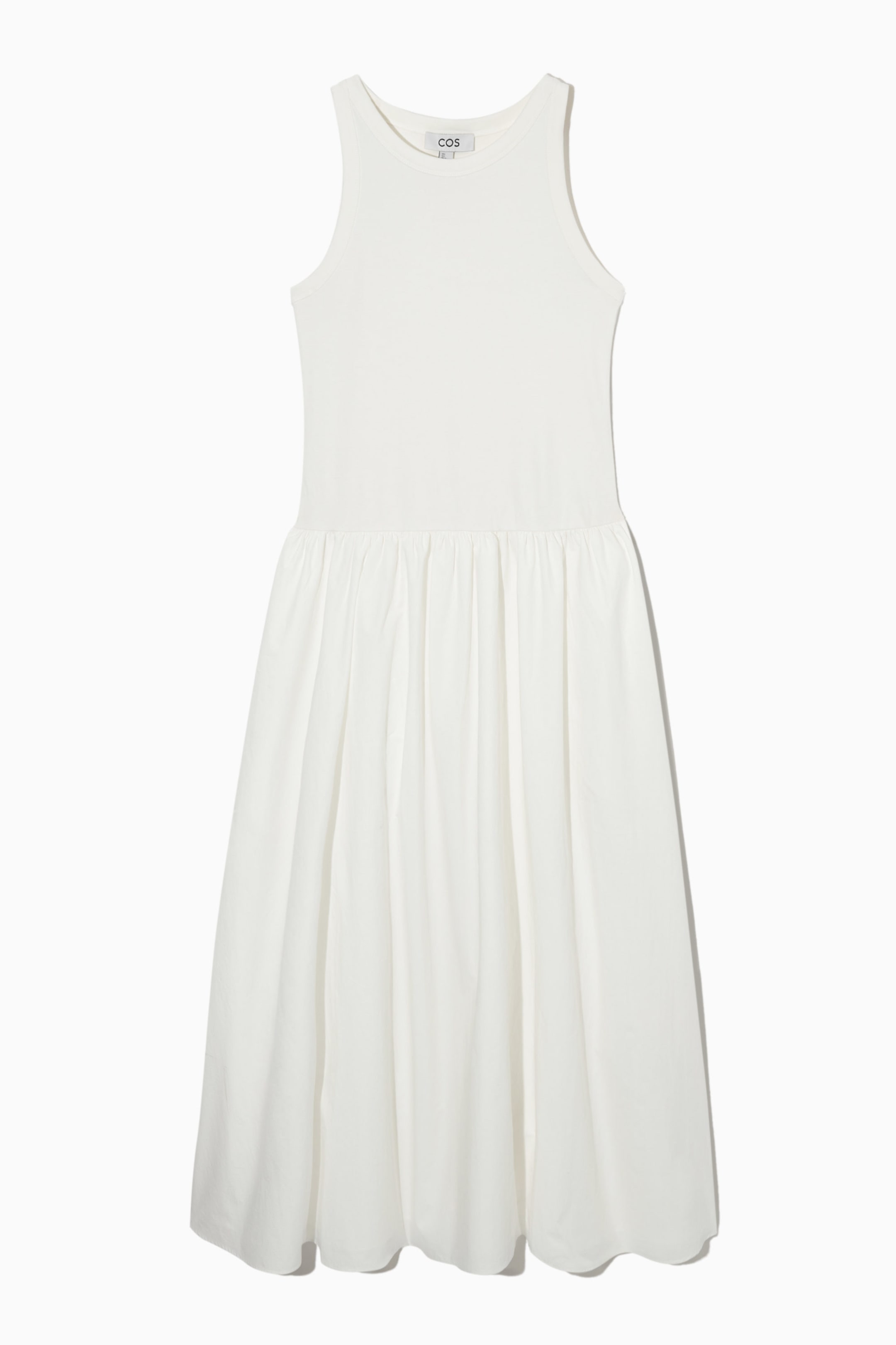 cos contrast panel midi dress CONTRAST-PANEL MIDI DRESS