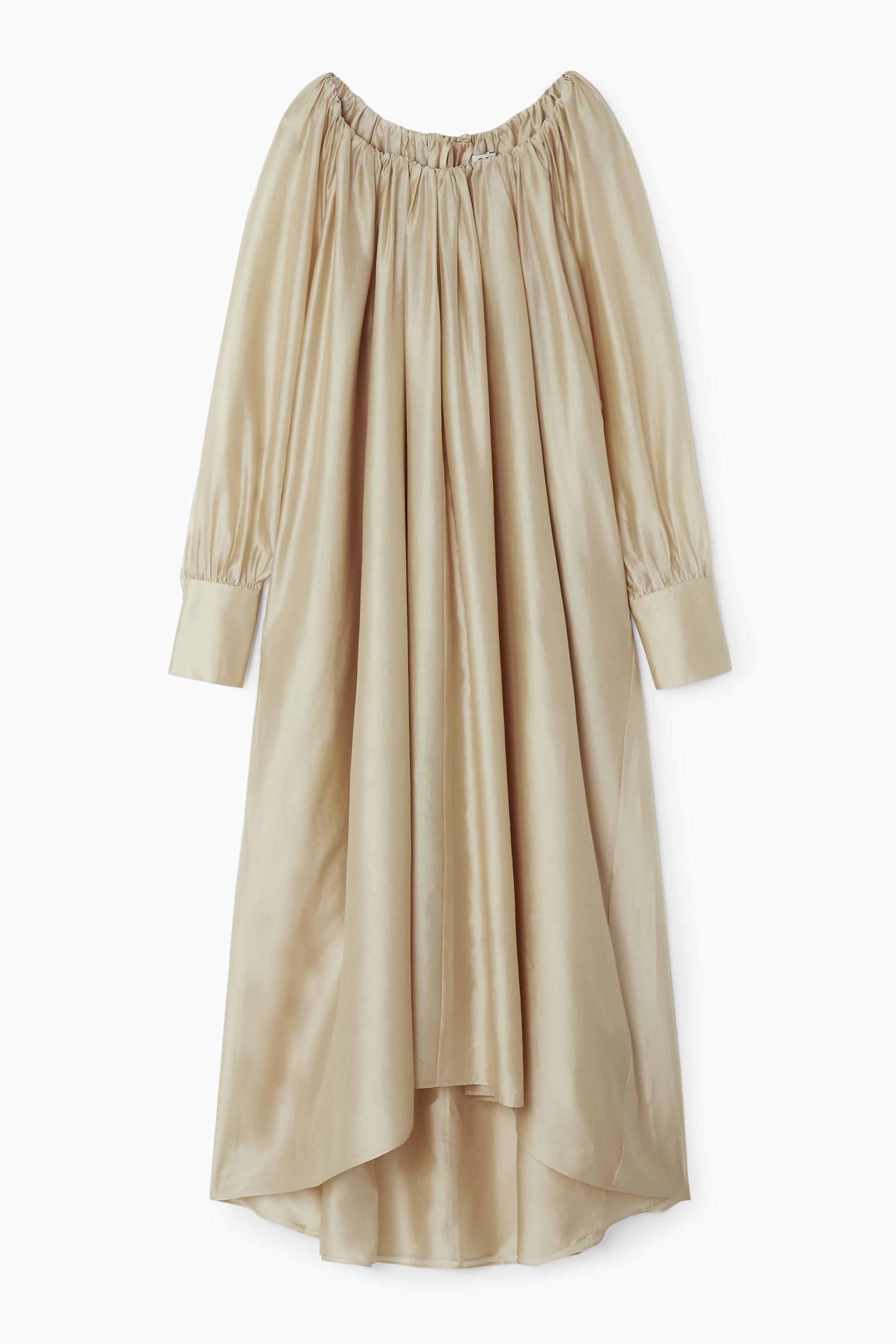 Pleated Open Shirt Dress Sサイズ ベージュ Pleated Open Shirt Dress