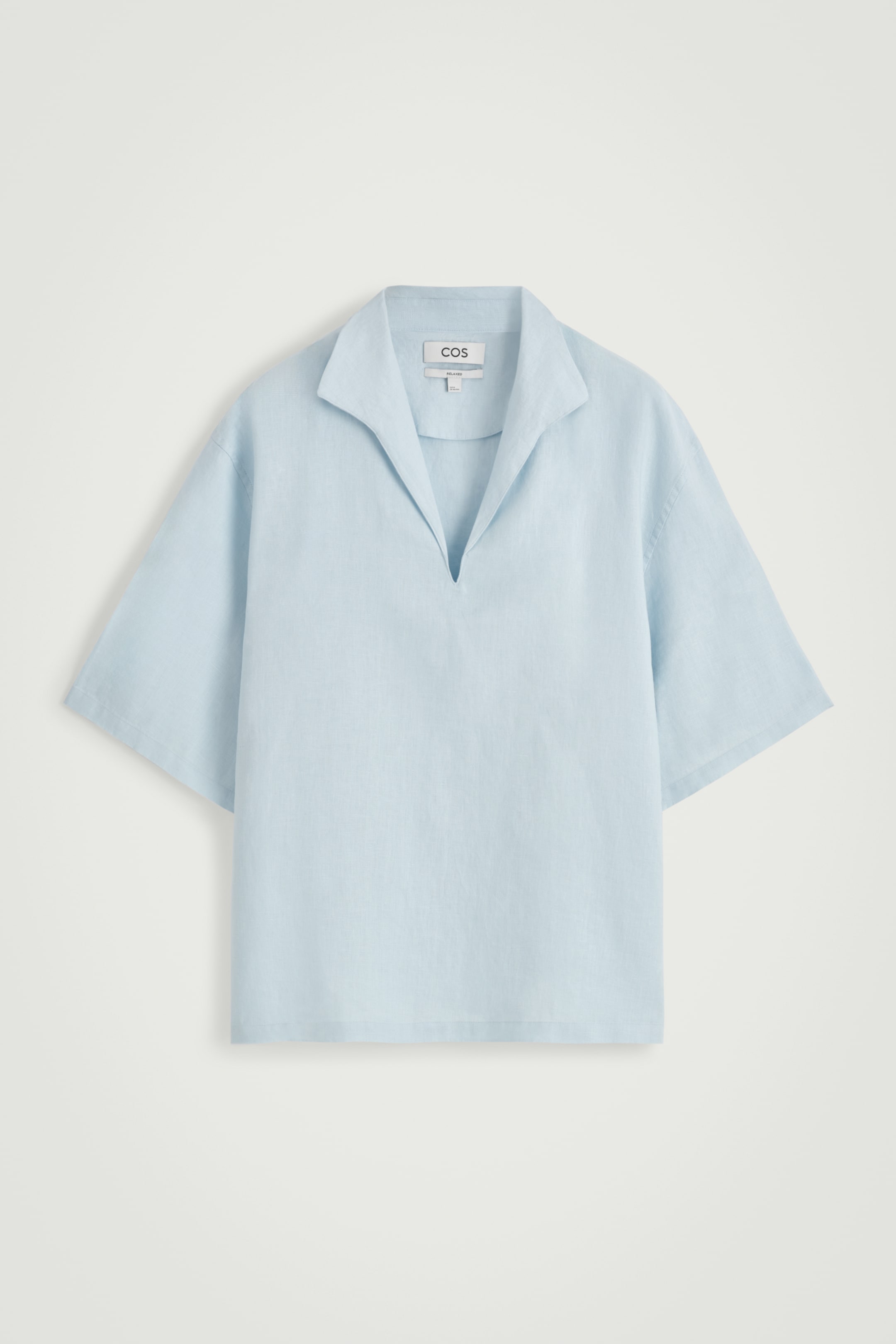 Grösseres Bild ansehen: LEINENHEMD MIT OFFENEM KRAGEN - HELLBLAU - HERREN | H&M CH 6