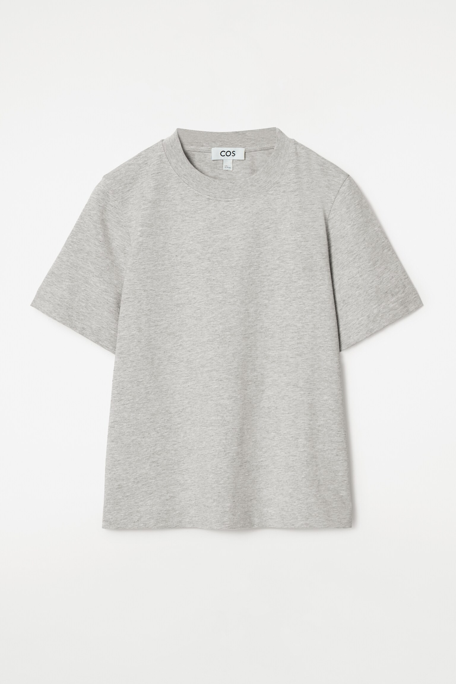 SCHLICHTES T-SHIRT MIT NORMALER PASSFORM - GRAU MELIERT/NAVYBLAU/WEISS/SCHWARZ/KHAKI/ROSA/NAVYBLAU/Schwarz/NAVYBLAU/WEISS/STREIFEN/ANTHRAZITGRAU MELIERT/WEISS/BURGUNDERROT/GESTREIFT/WEISS/WEISS/SCHWARZ/GESTREIFT - 2