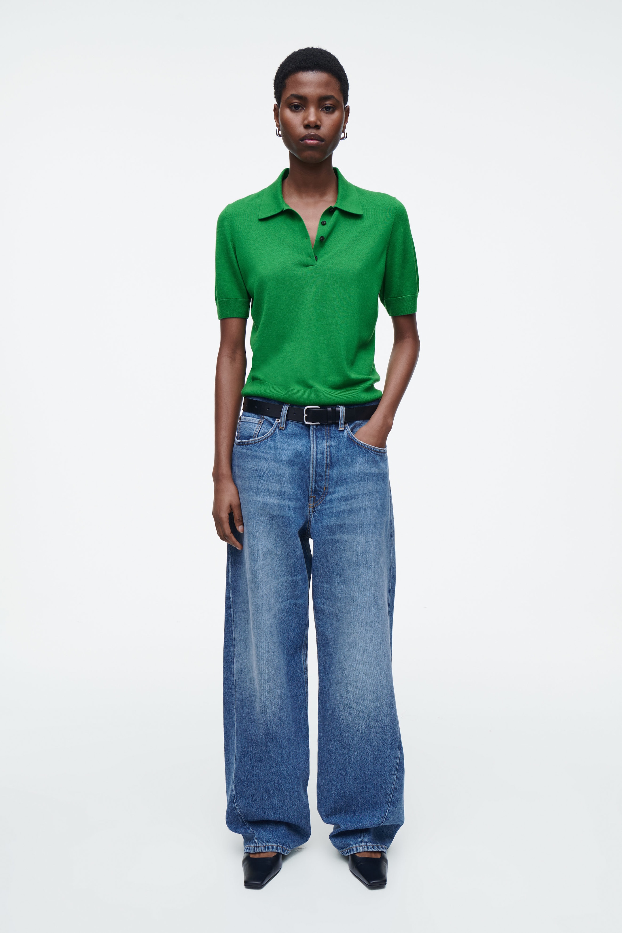 MERINO WOOL-BLEND POLO SHIRT