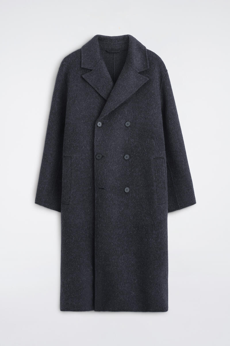 Double-Faced Wool-Blend Long Coat