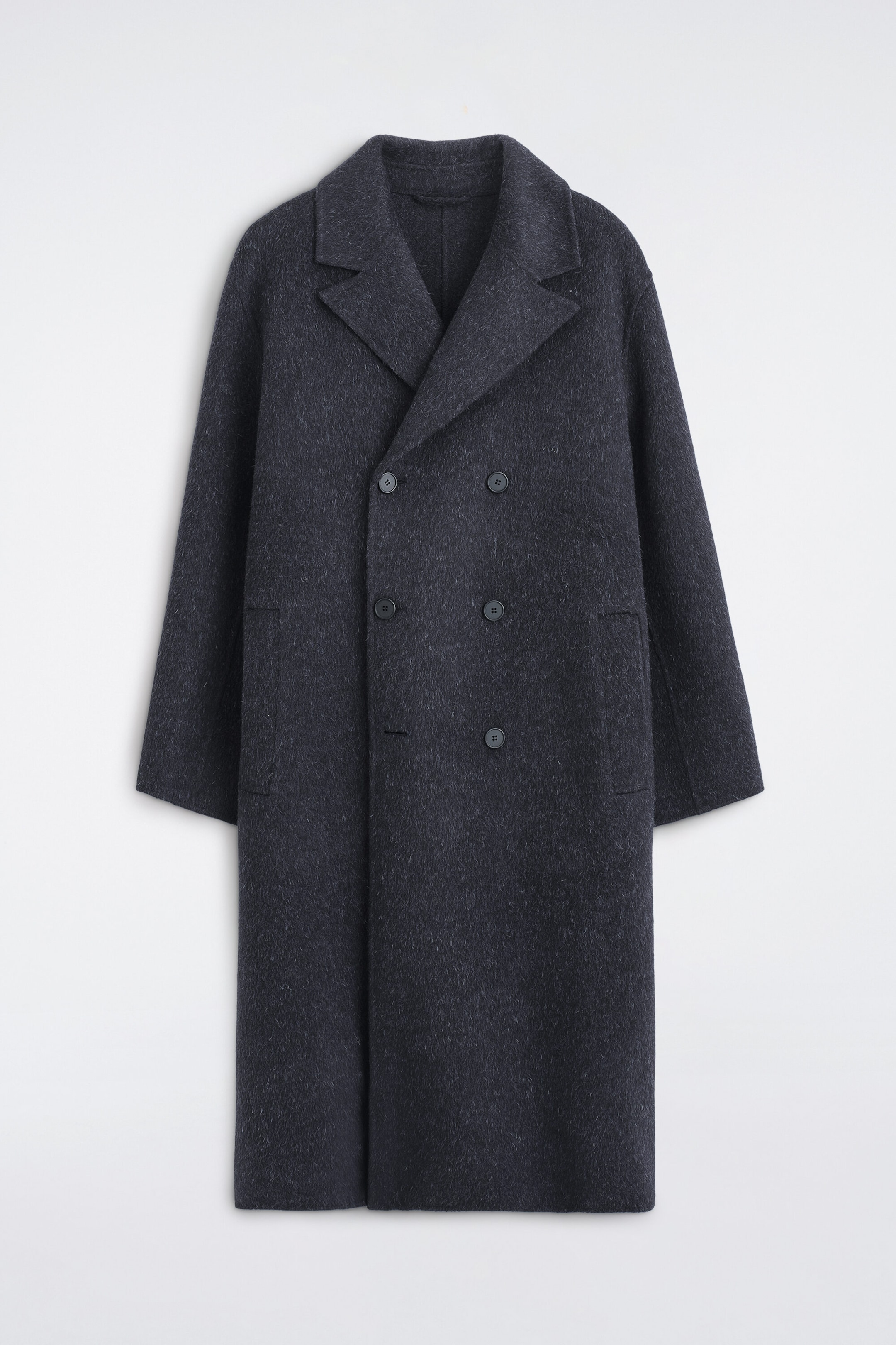 DOUBLE-FACED WOOL-BLEND LONG COAT