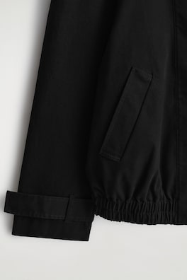 ROUNDED COTTON BLOUSON JACKET — BLACK 6