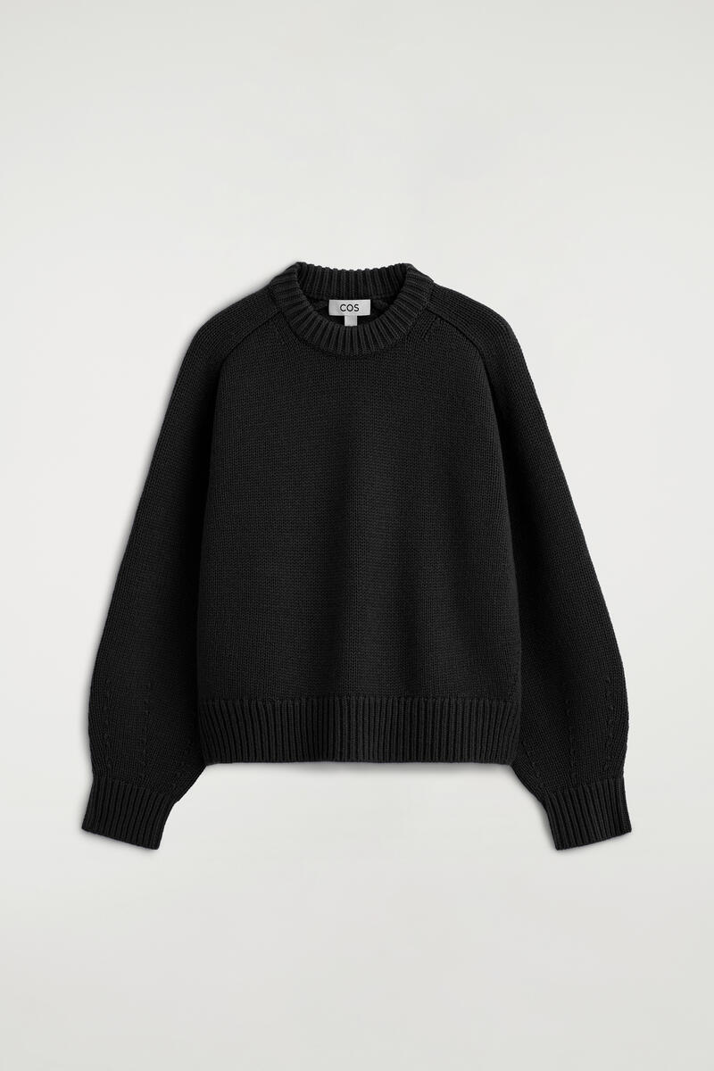 Rounded Wool Crew-Neck Sweater