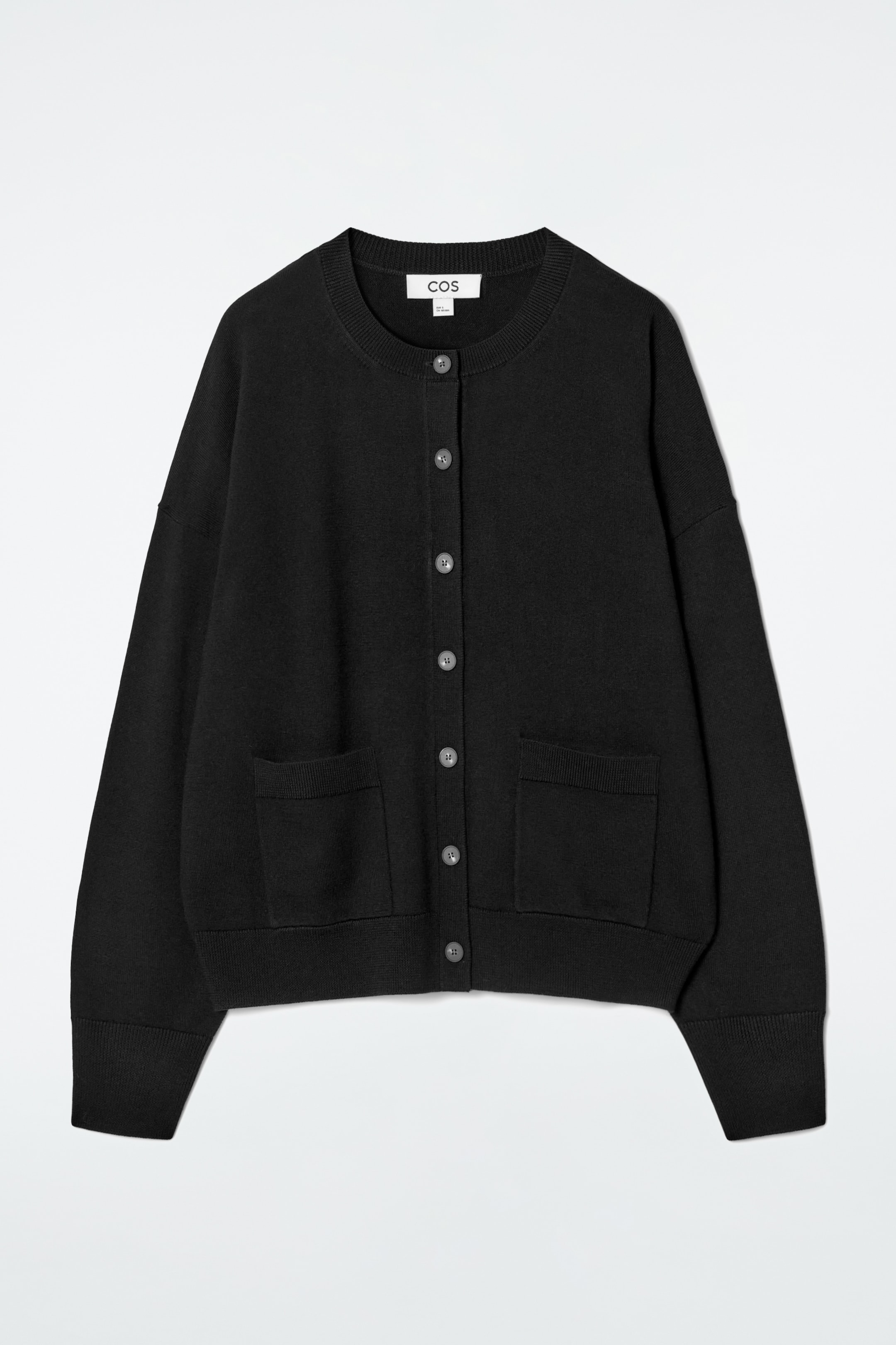 Visualizza immagine più grande: CARDIGAN GIROCOLLO IN LANA MERINO - NERO - DONNA | H&M IT 6