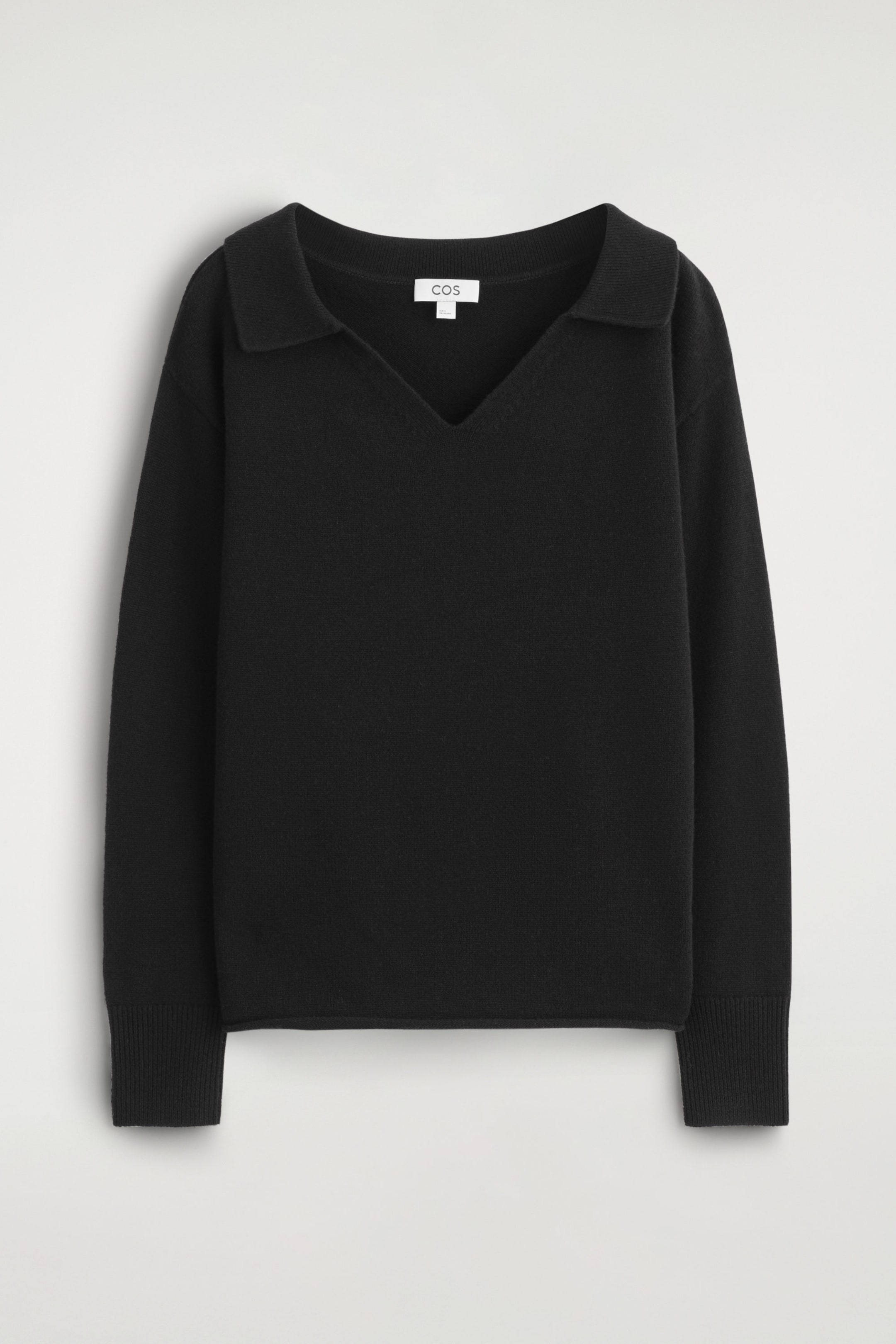 MERINO WOOL POLO SWEATER