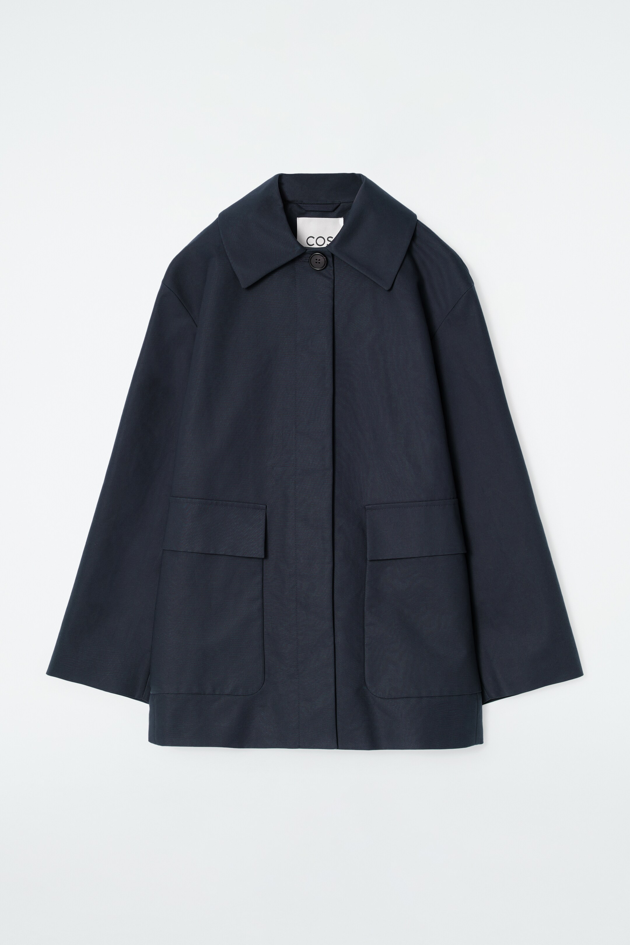 View larger image: COLLARED COTTON CAR JACKET - NAVY - Ladies | H&M GB 6