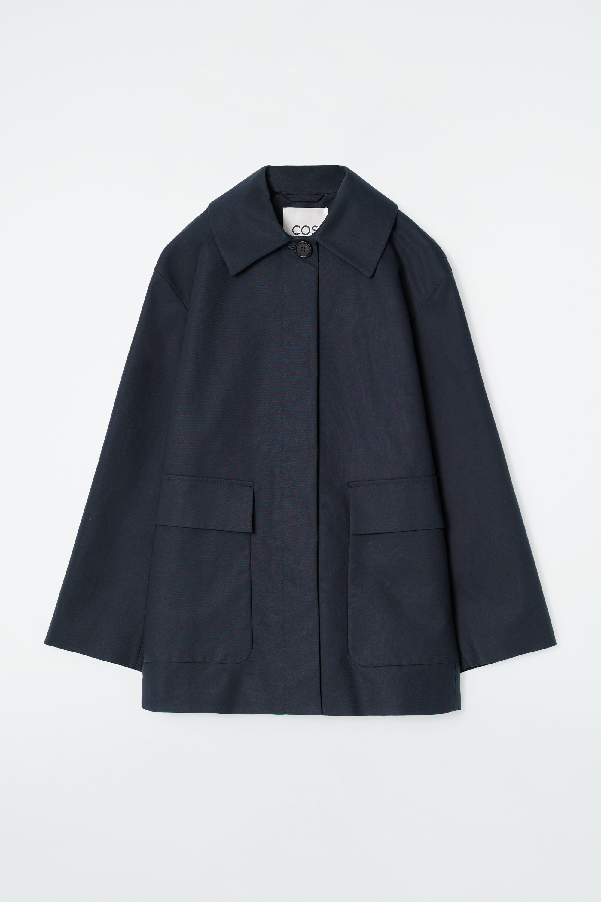 DOUBLE-FACED WOOL PEA COAT - BLACK | COS