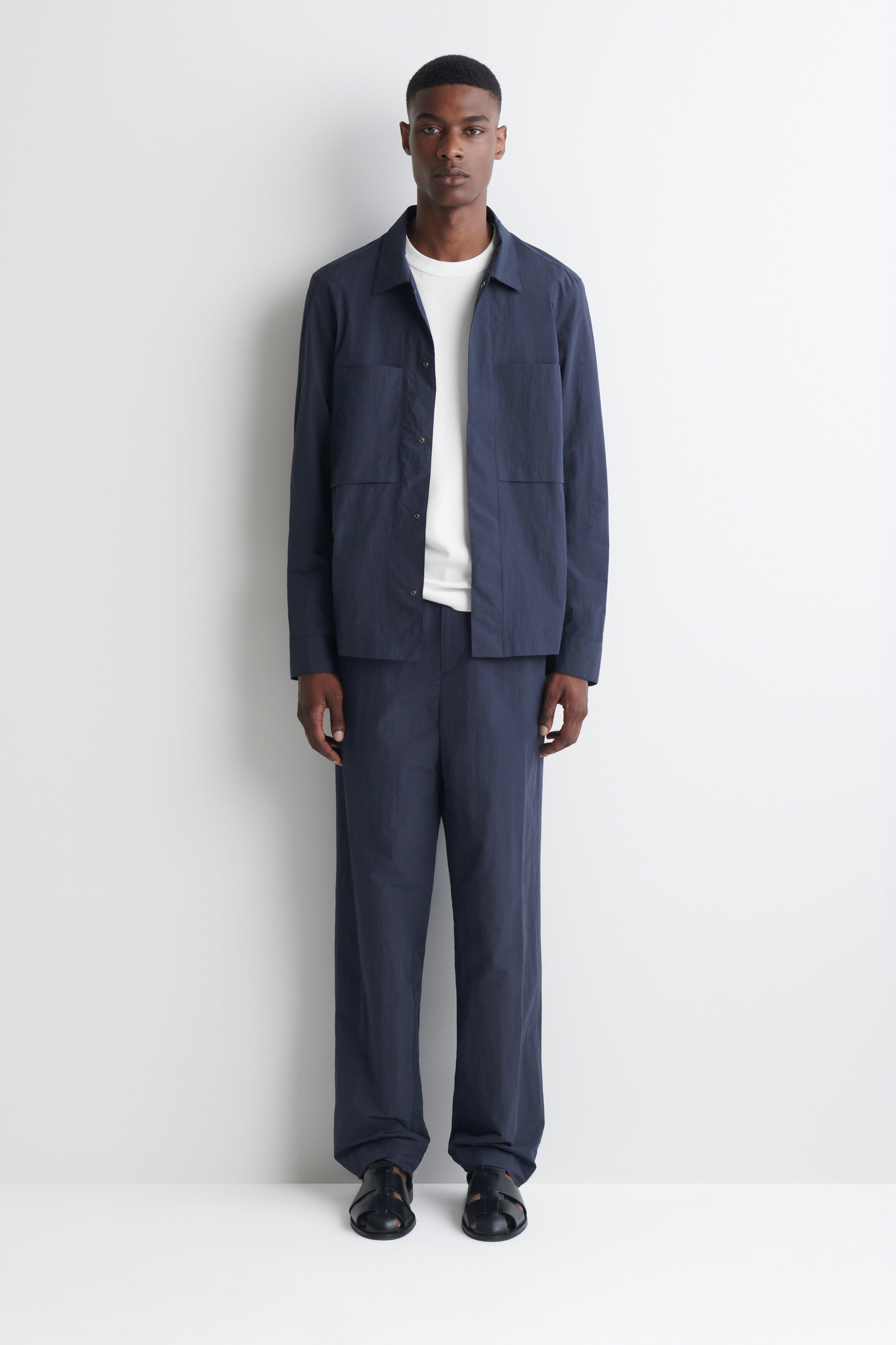 ZIP-DETAIL RELAXED-FIT STRAIGHT-LEG PANTS - thumbnail 2