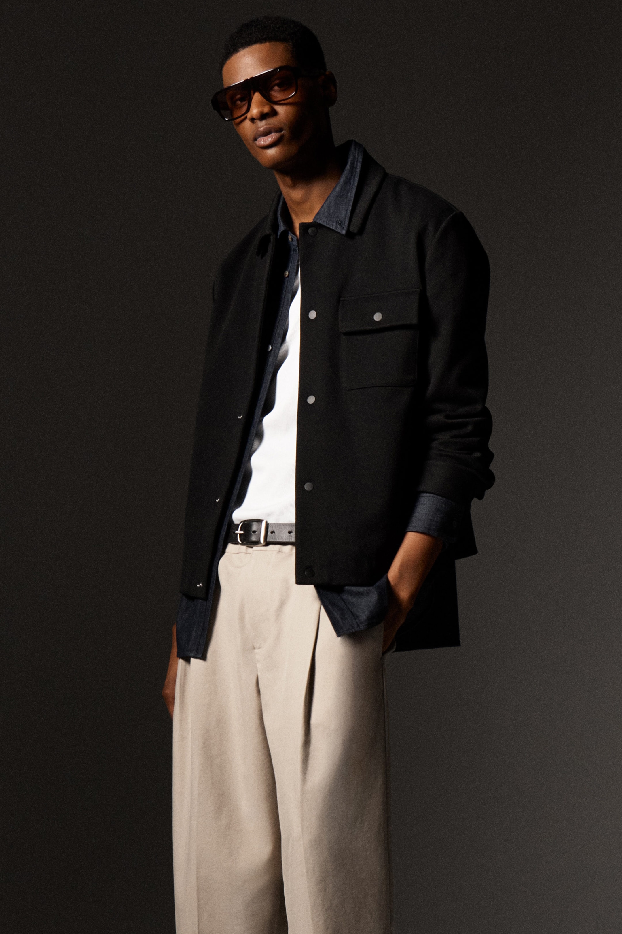 JERSEY-TWILL SHIRT JACKET