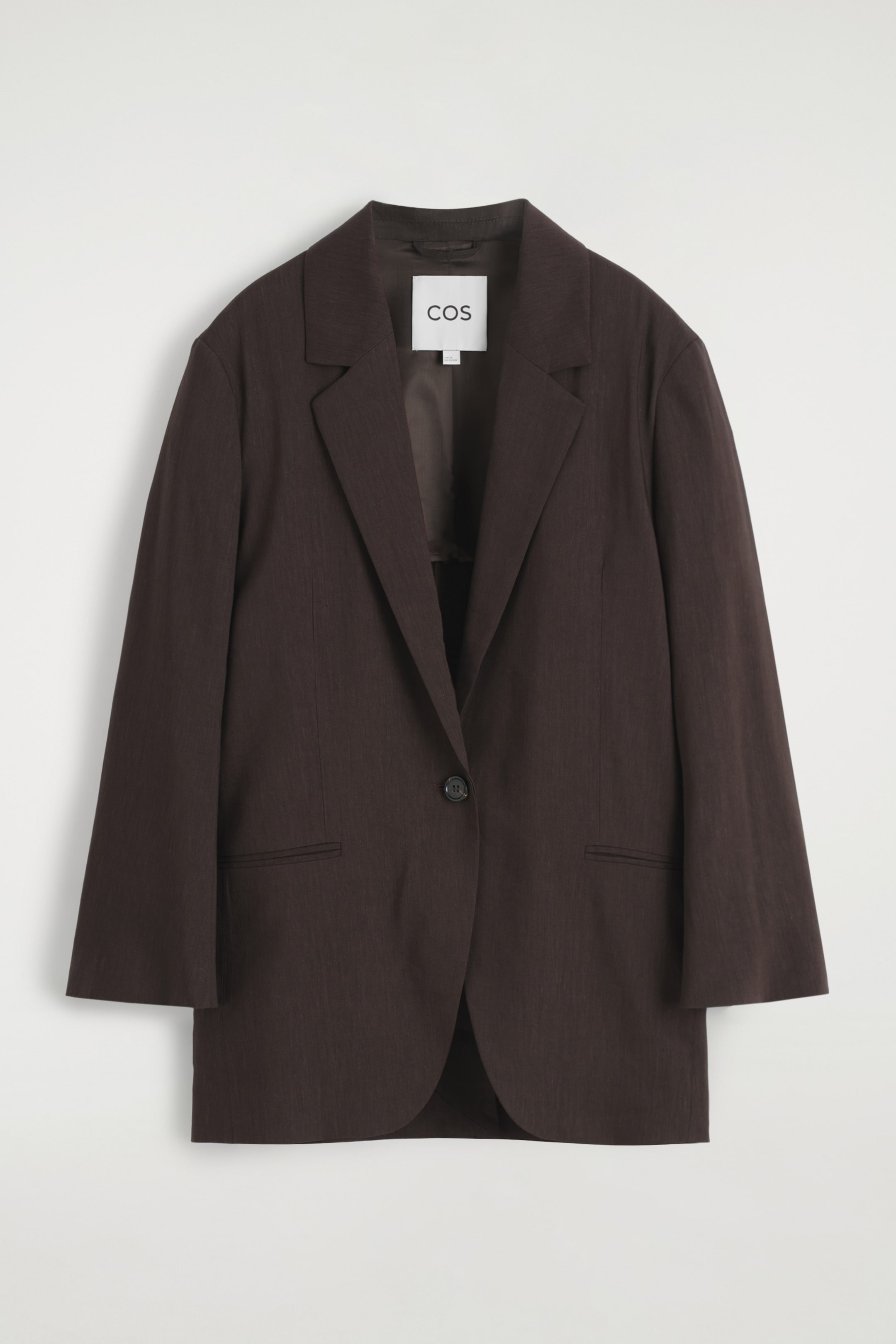 Ver imagen más grande: BLAZER DE LINO CON BOTONADURA SENCILLA - MARRÓN OSCURO - MUJER | H&M ES 6
