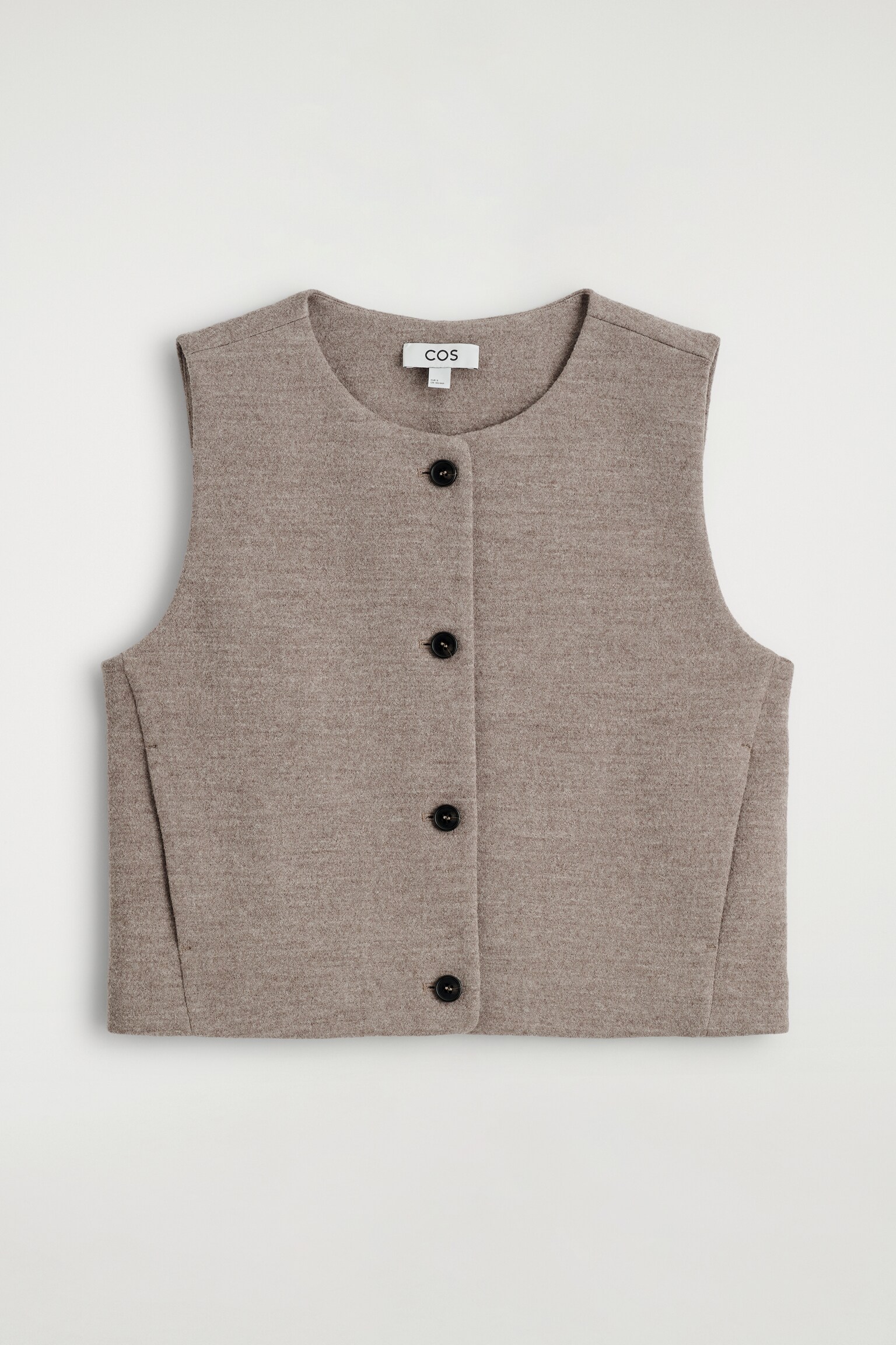 GILET EN MAILLE DE LAINE MÉRINOS BOUILLIE - GRÈGE CHINÉ/BLEU MARINE - 2