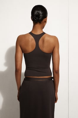 RACERBACK TANK TOP — DARK BROWN 3
