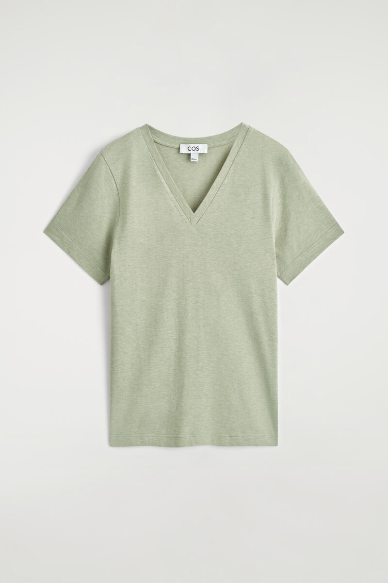 Cotton V-Neck T-Shirt