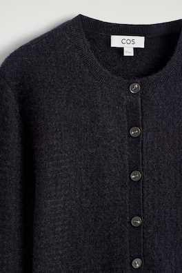 ZIGZAG-KNIT MOHAIR-BLEND CARDIGAN — NAVY 6