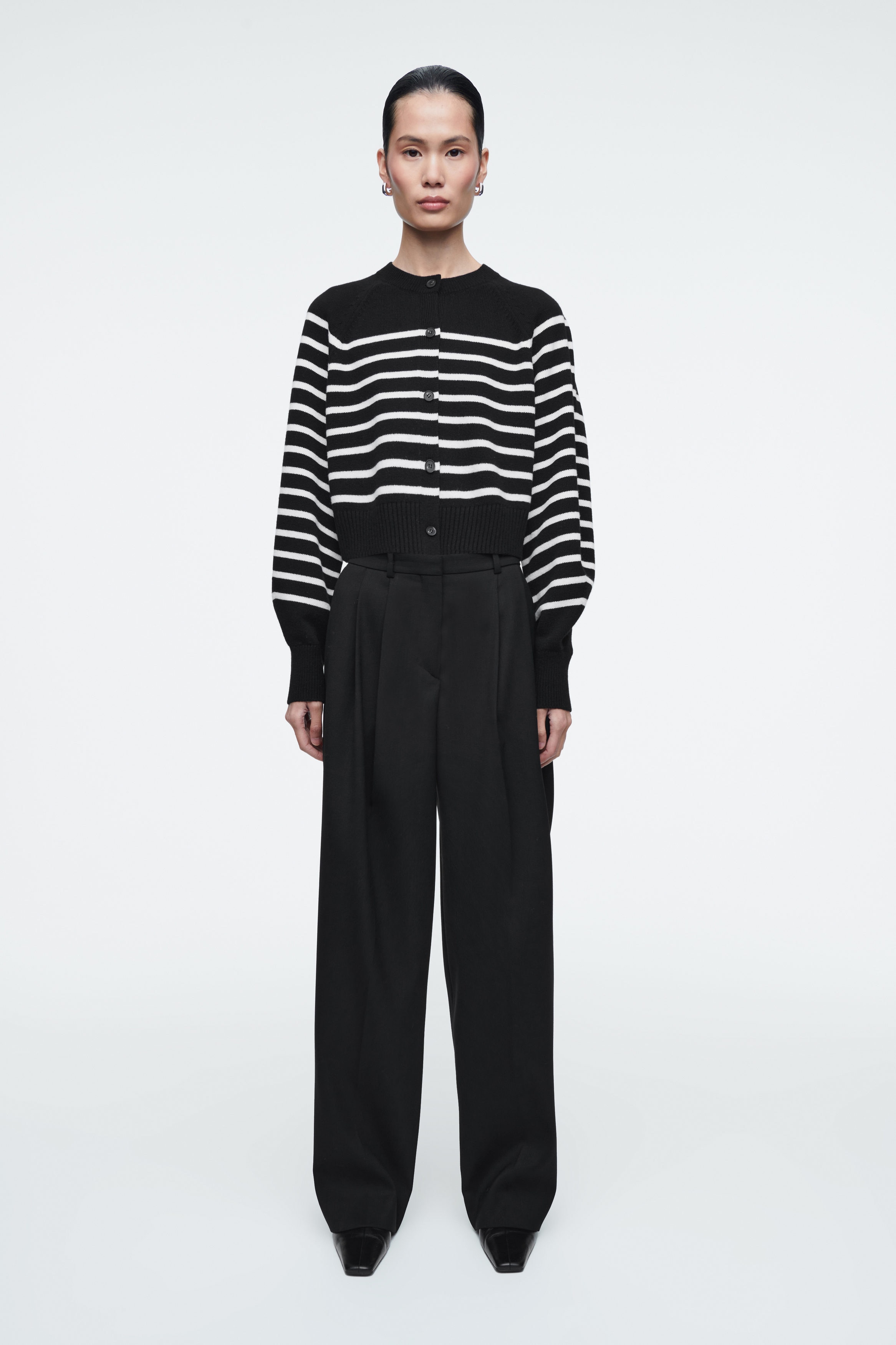 売れ筋商品|||ドライコーン ニット&セーター レディース アウター EILINA - Cardigan - black Italian Cashmere Long Cardigan | EILEEN FISHER