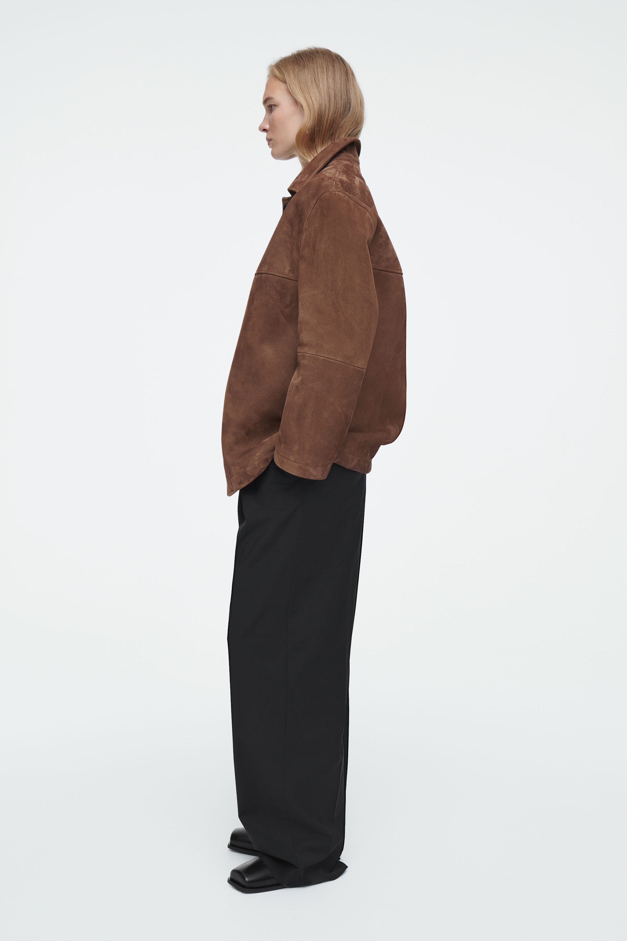 COLLARED SUEDE JACKET