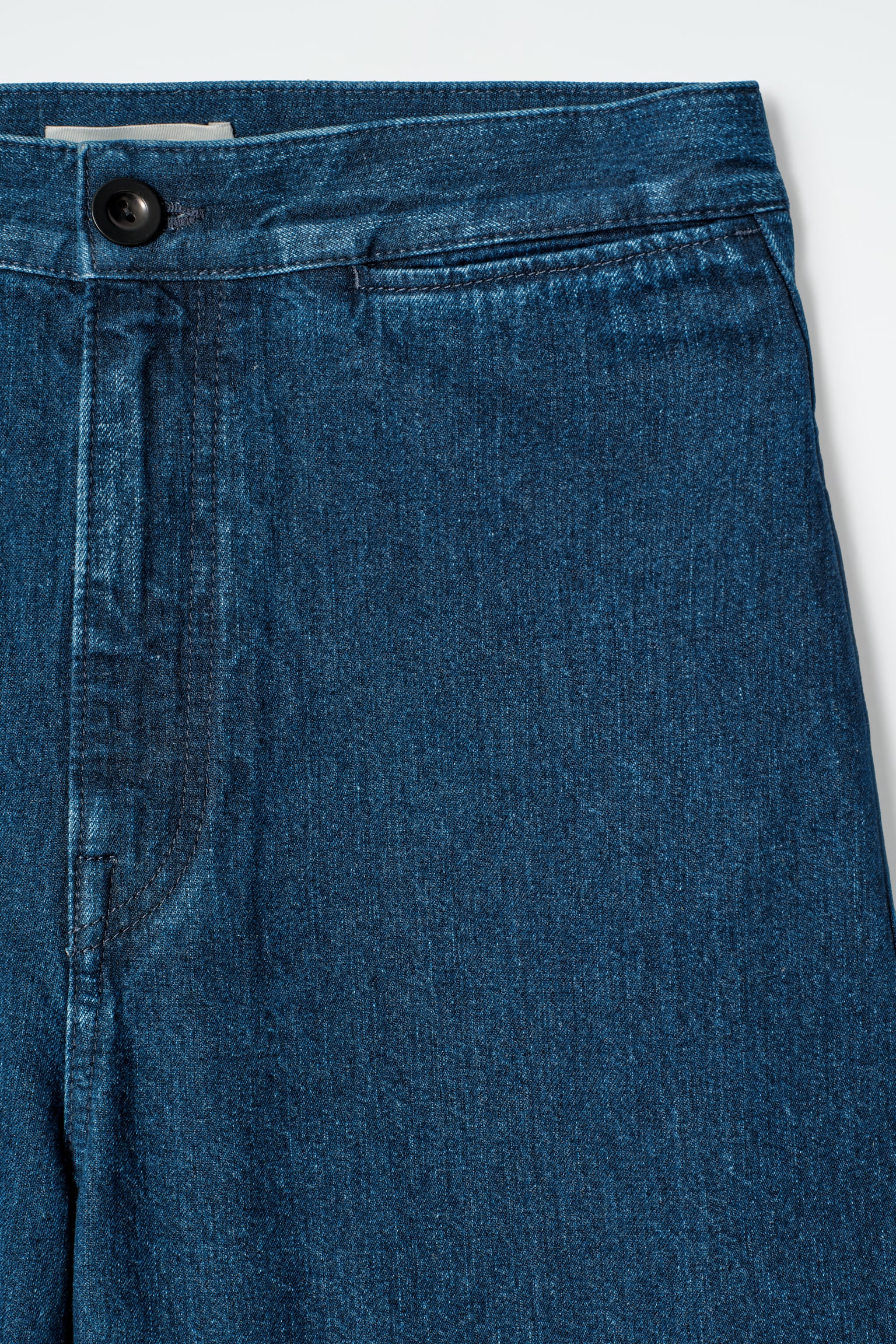PANTALON LARGE EN DENIM - BLEU/ÉCRU - 5
