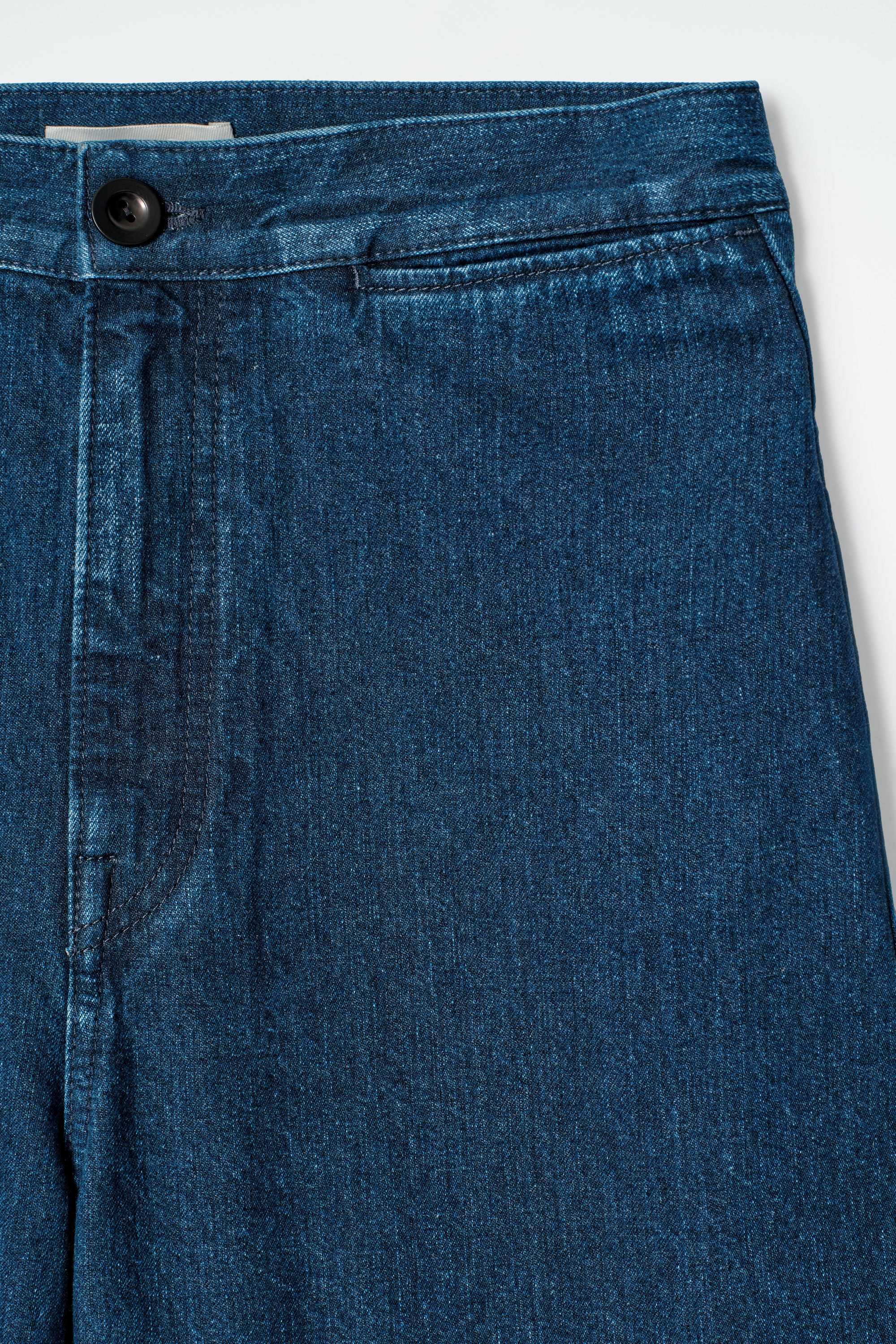 【BOK PLACE】Black blue washing span long wide denim pants WIDE-LEG DENIM PANTS - BLUE | COS