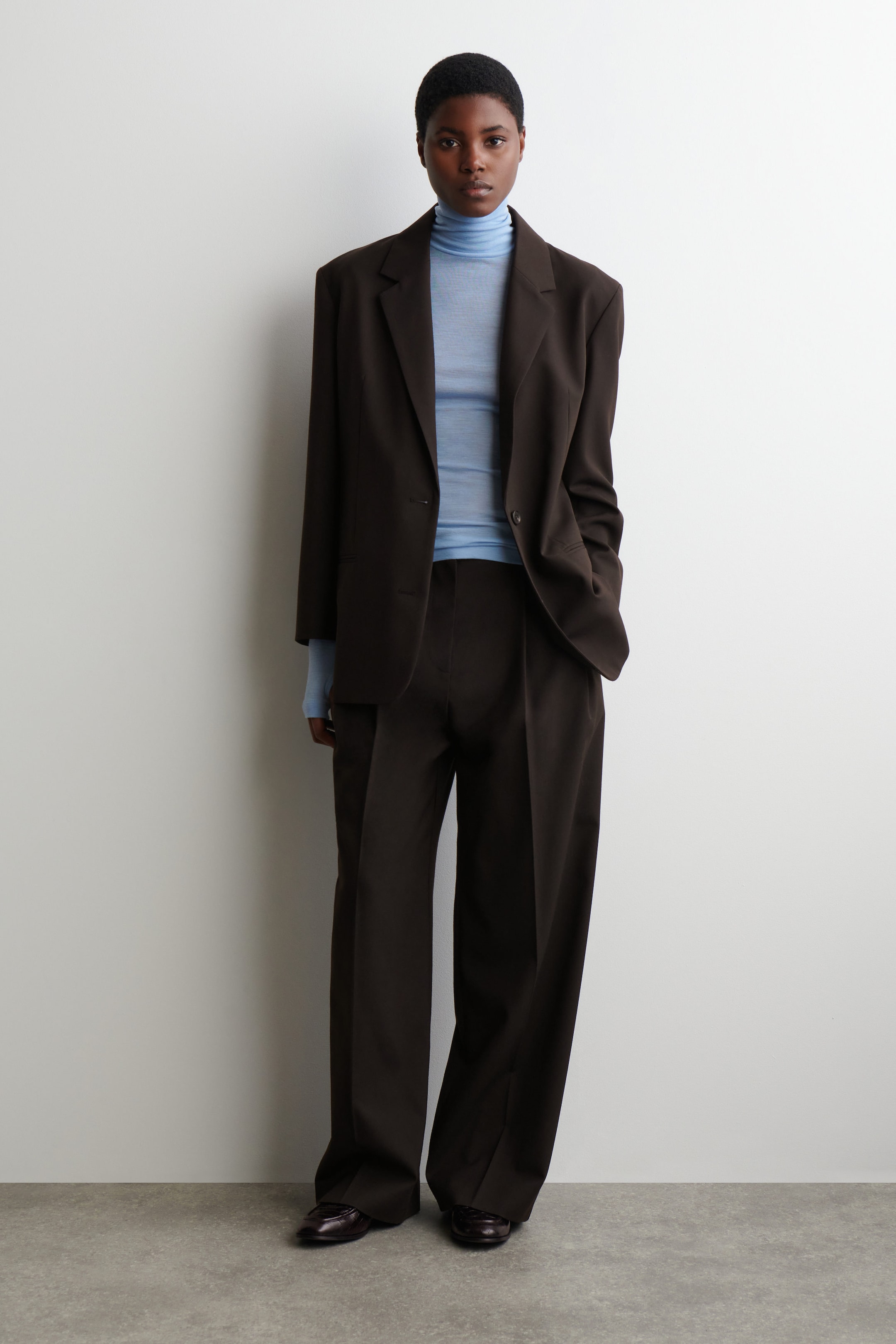 MERINO WOOL HIGH-NECK TOP