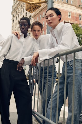 WING-COLLAR COTTON TUXEDO SHIRT — WHITE 12