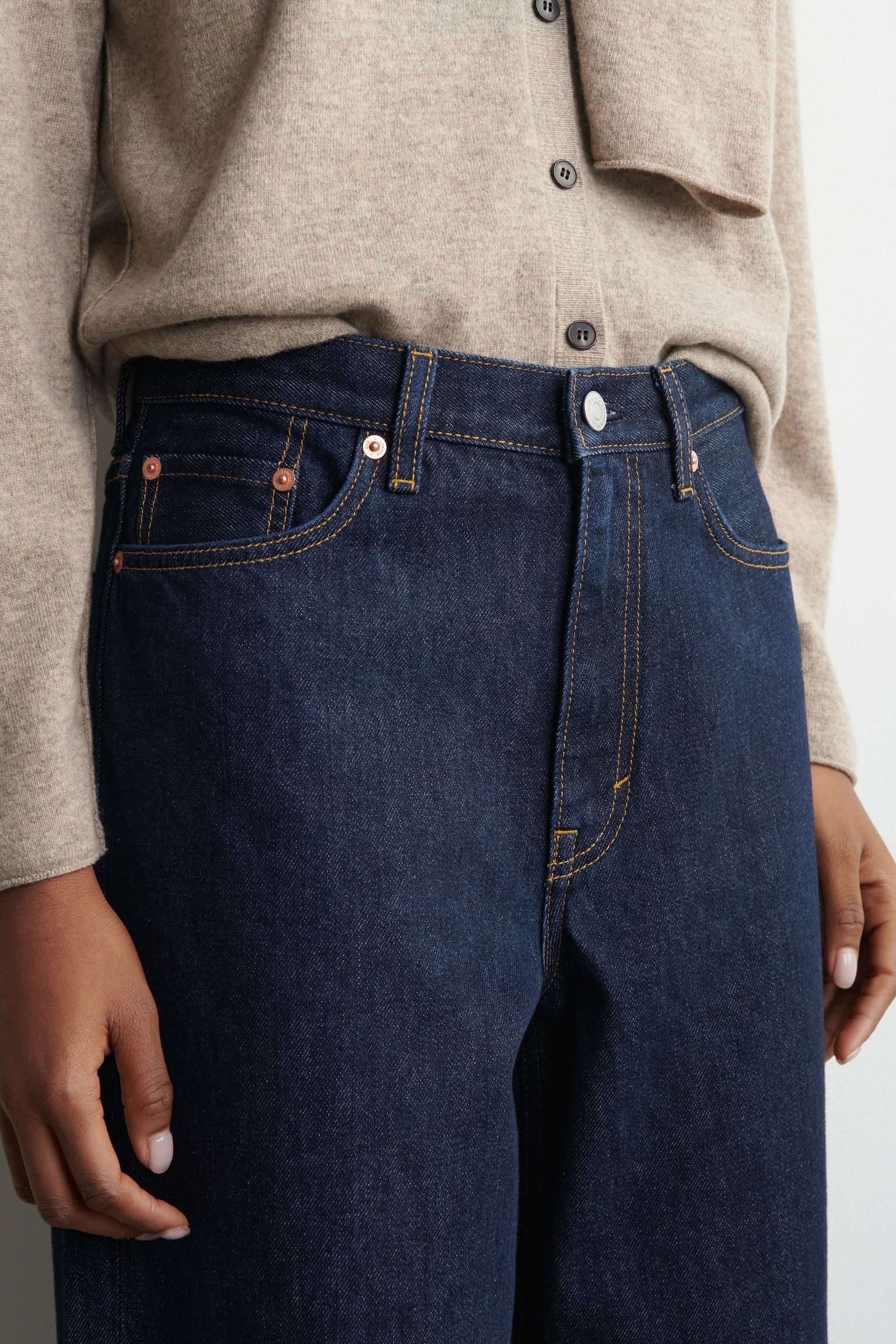 BLUGI ARCH CU TĂIETURĂ CONICĂ - INDIGO/ALBASTRU DESCHIS/NEGRU - 3